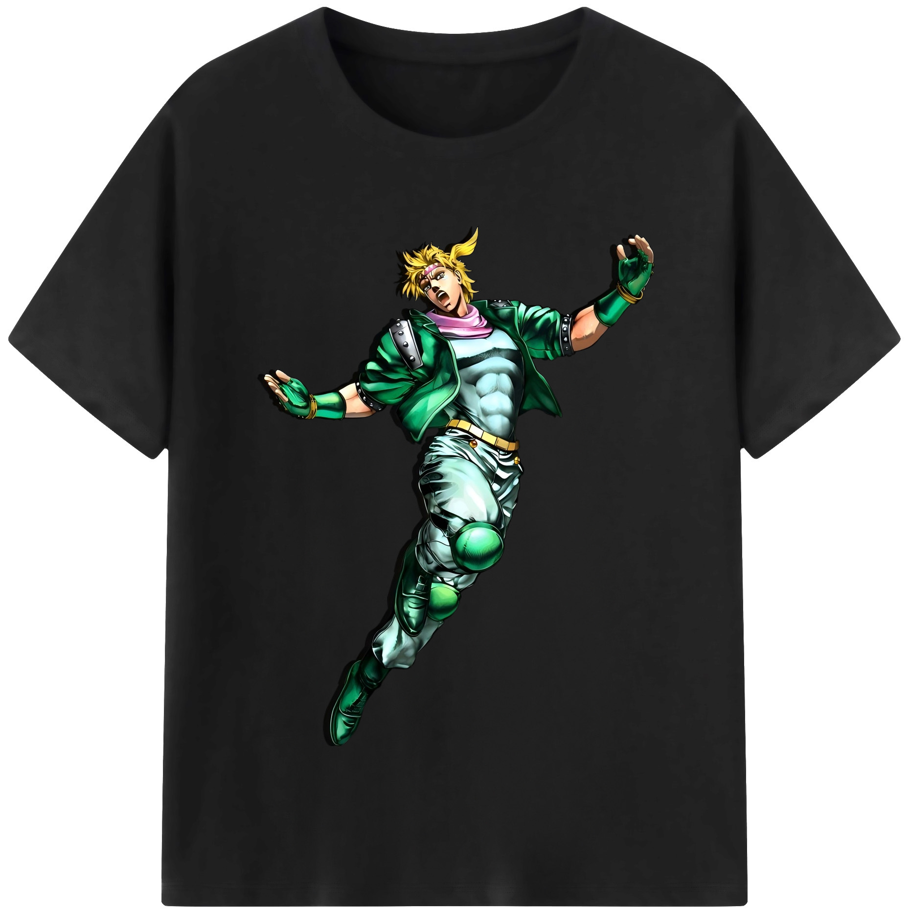 （画像用） ジョジョの奇妙な冒険 ディオ?ブランドー JoJo's Bizarre Adventure Dio Brando レディースカジュアルプリントTシャツ（綿100％）