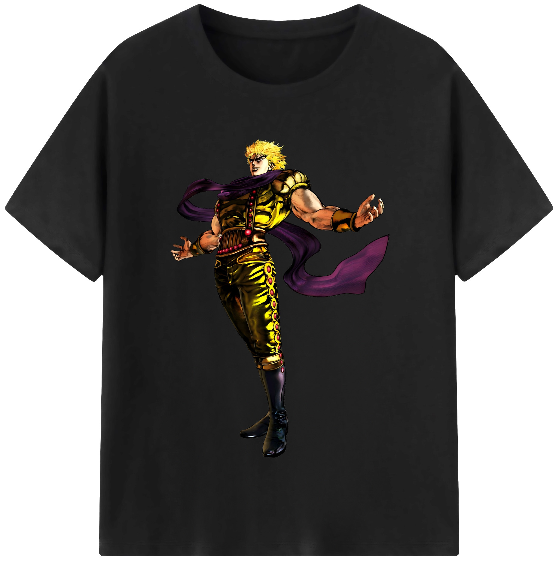 （画像用） ジョジョの奇妙な冒険 ディオ?ブランドー JoJo's Bizarre Adventure Dio Brando レディースカジュアルプリントTシャツ（綿100％）