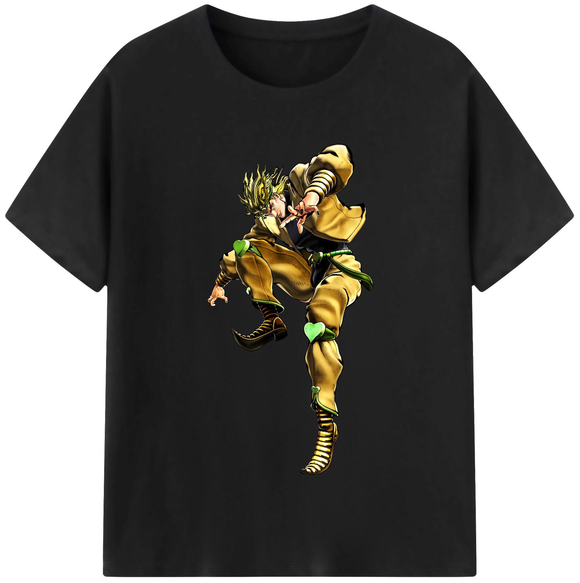 （画像用） ジョジョの奇妙な冒険 ディオ?ブランドー JoJo's Bizarre Adventure Dio Brando レディースカジュアルプリントTシャツ（綿100％）
