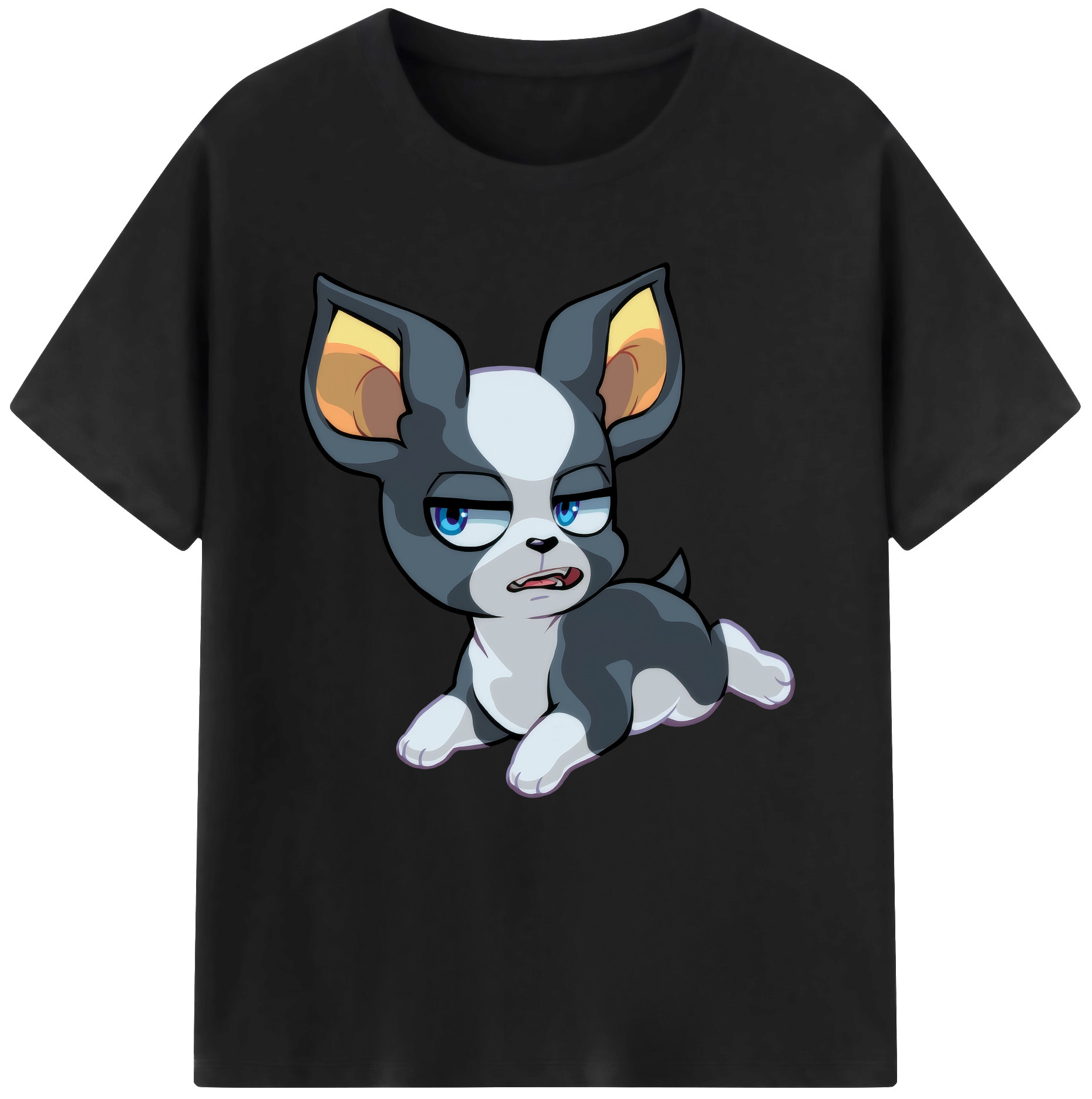 （画像用） ジョジョの奇妙な冒険 イギー JoJo's Bizarre Adventure Iggy レディースカジュアルプリントTシャツ（綿100％）