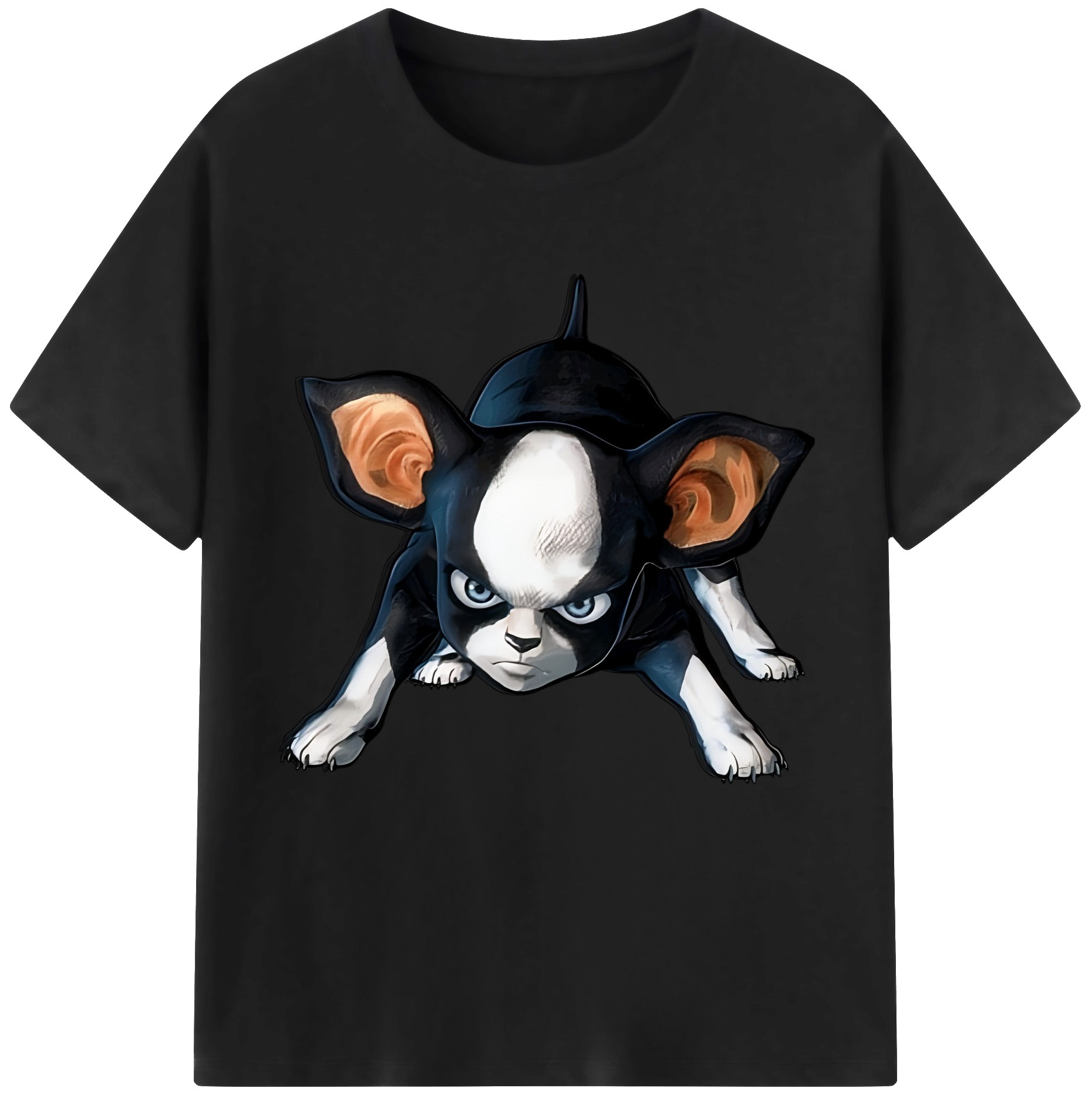 （画像用） ジョジョの奇妙な冒険 イギー JoJo's Bizarre Adventure Iggy レディースカジュアルプリントTシャツ（綿100％）