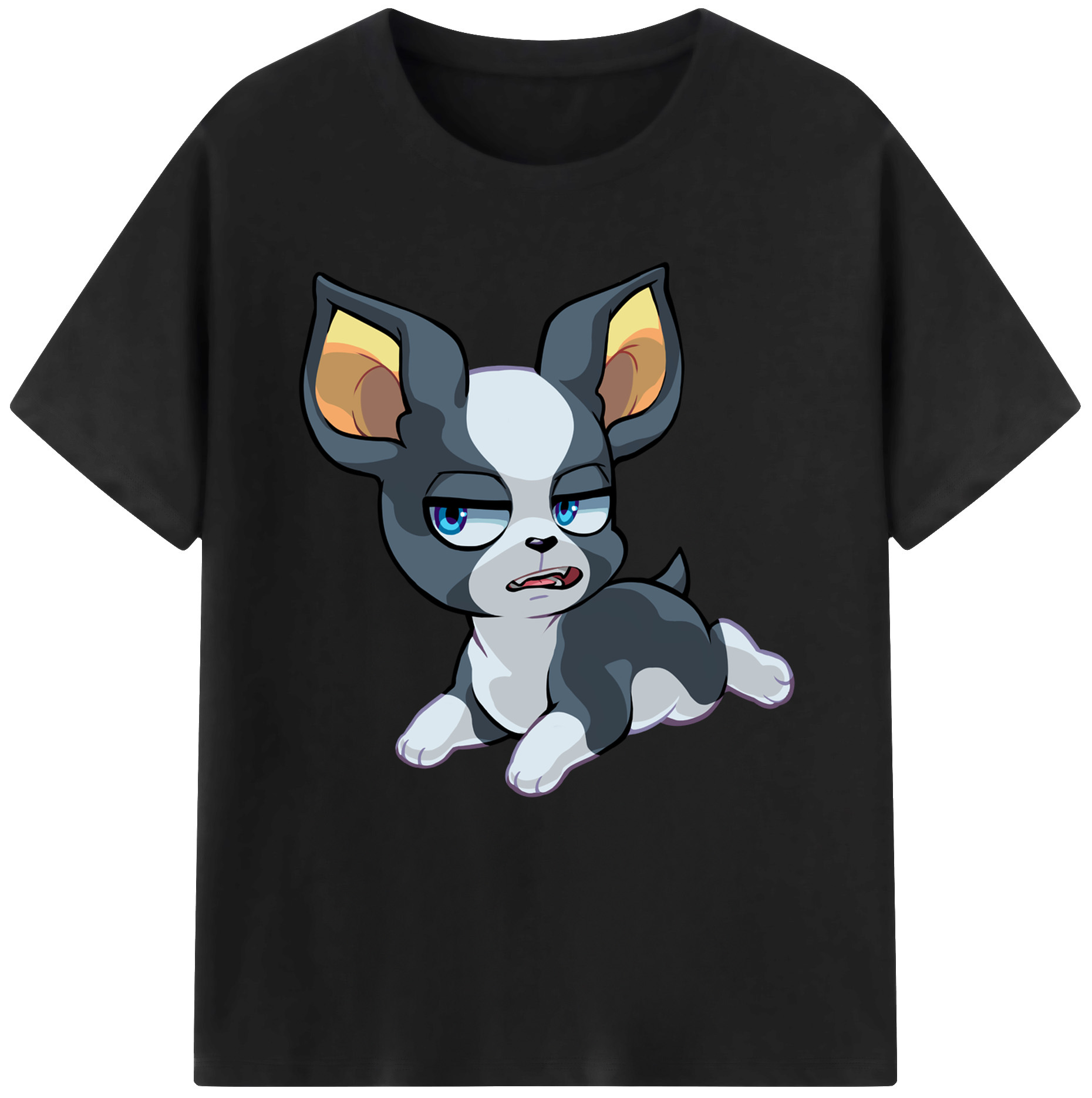 （画像用） ジョジョの奇妙な冒険 イギー JoJo's Bizarre Adventure Iggy レディースカジュアルプリントTシャツ（綿100％）