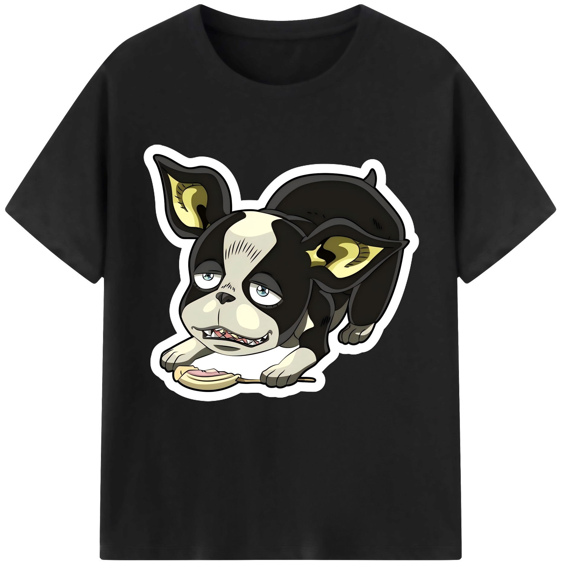 （画像用） ジョジョの奇妙な冒険 イギー JoJo's Bizarre Adventure Iggy レディースカジュアルプリントTシャツ（綿100％）