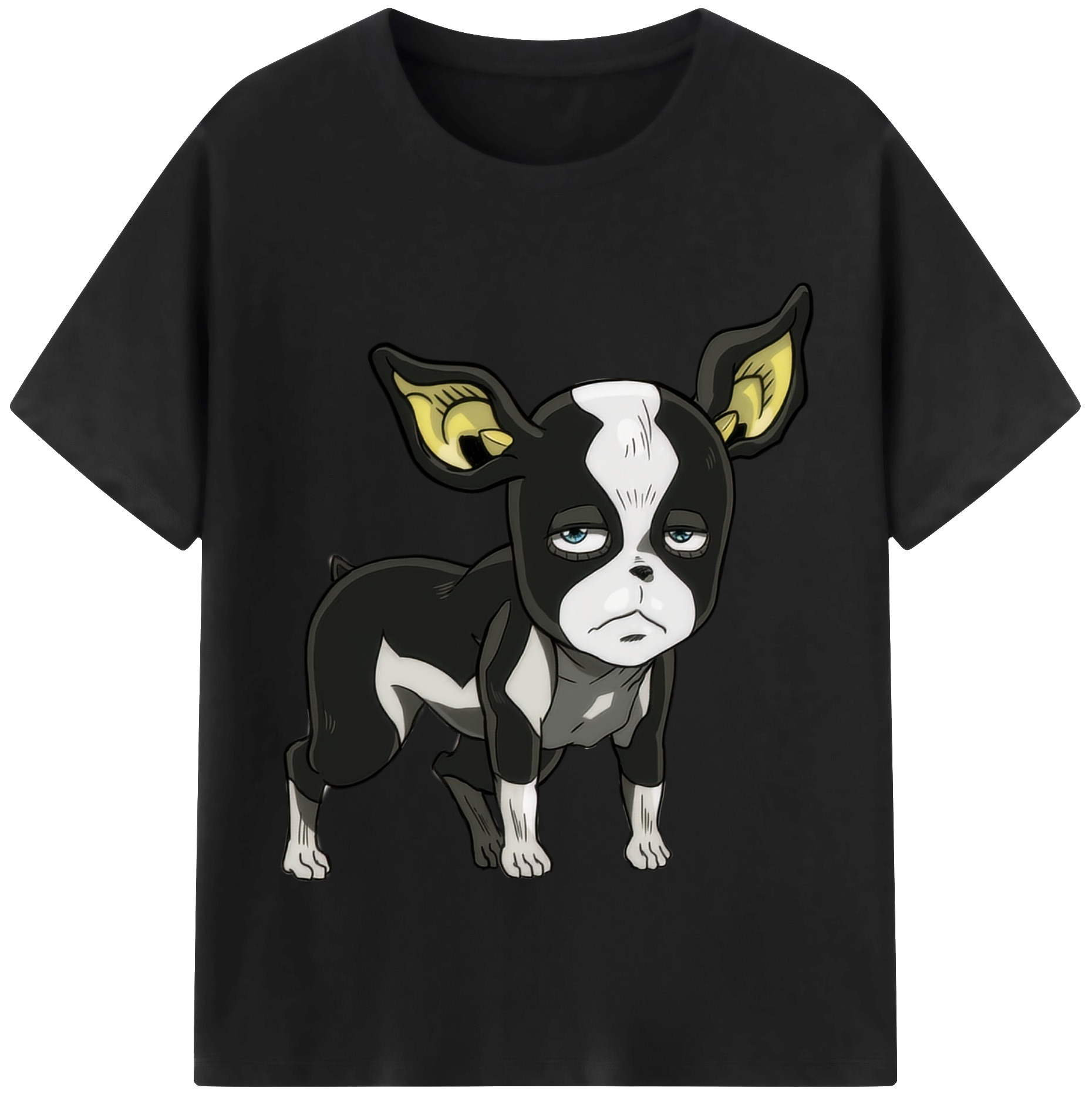 （画像用） ジョジョの奇妙な冒険 イギー JoJo's Bizarre Adventure Iggy レディースカジュアルプリントTシャツ（綿100％）