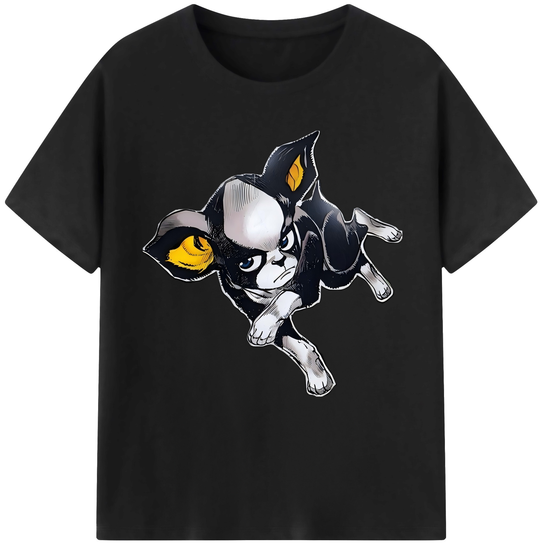 （画像用） ジョジョの奇妙な冒険 イギー JoJo's Bizarre Adventure Iggy レディースカジュアルプリントTシャツ（綿100％）