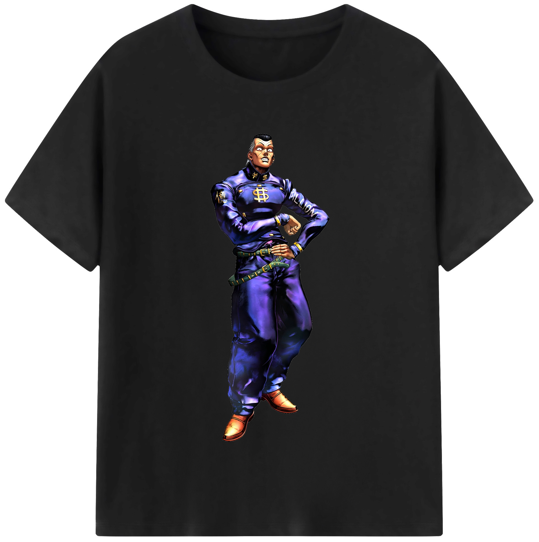 （画像用） ジョジョの奇妙な冒険 虹村億泰 にじむら おくやす JoJo's Bizarre Adventure Nijimura Okuyasu レディースカジュアルプリントTシャツ（綿100％）