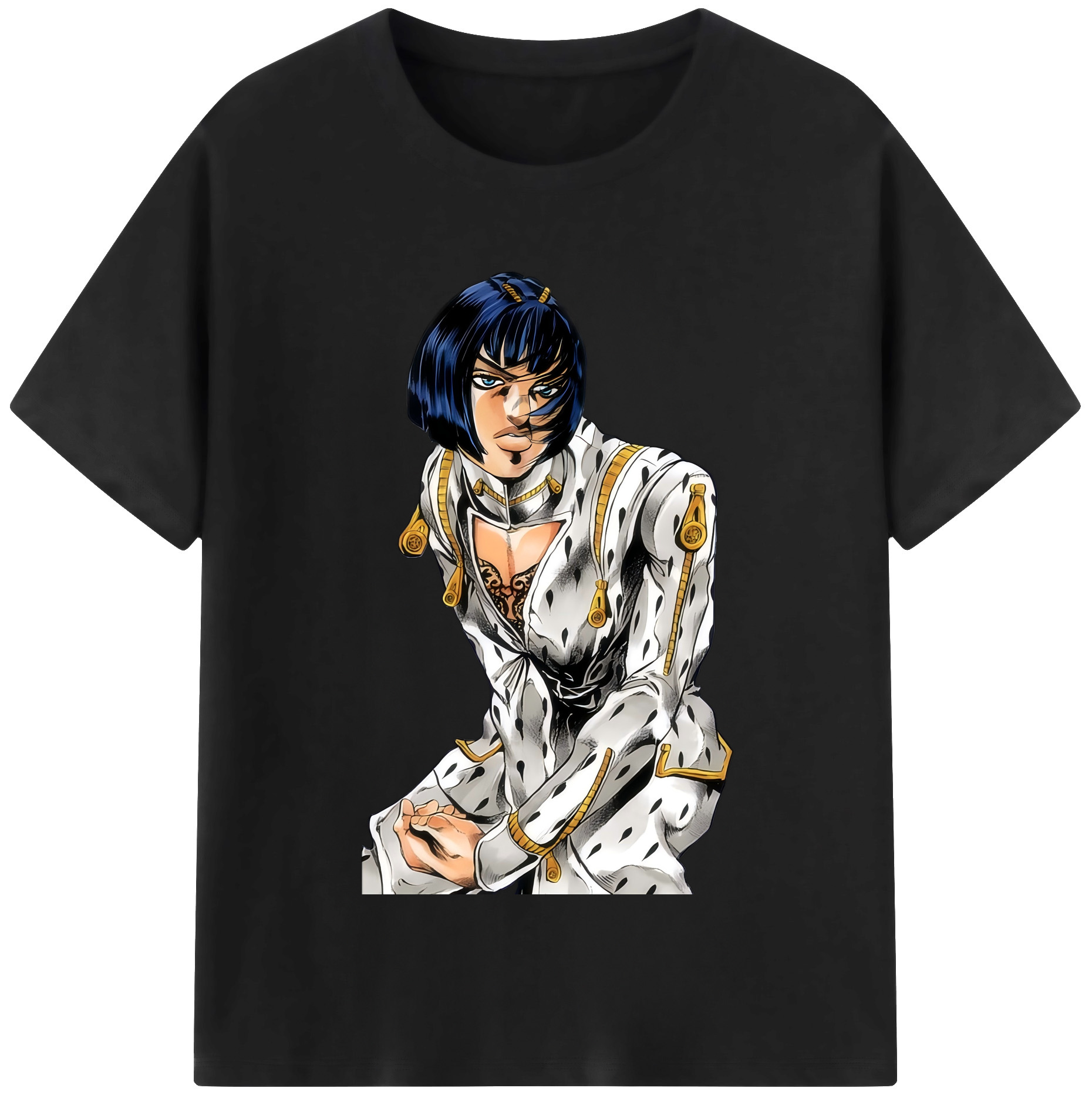 （画像用） ジョジョの奇妙な冒険 ブローノ?ブチャラティ JoJo's Bizarre Adventure Bruno Bucciarati レディースカジュアルプリントTシャツ（綿100％）