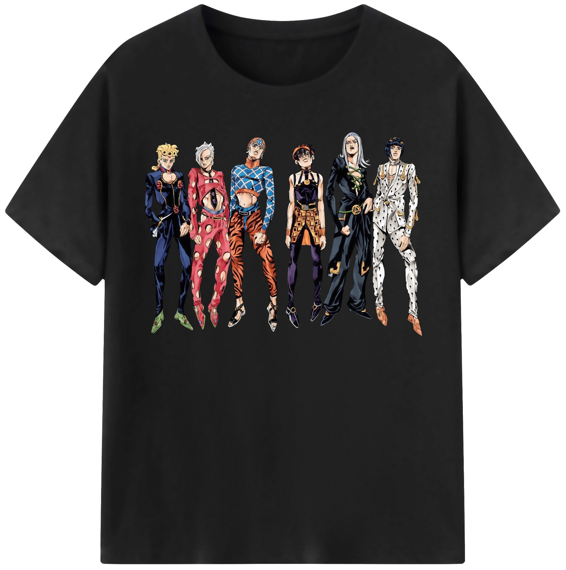 （画像用） ジョジョの奇妙な冒険 JoJo's Bizarre Adventure レディースカジュアルプリントTシャツ（綿100％）