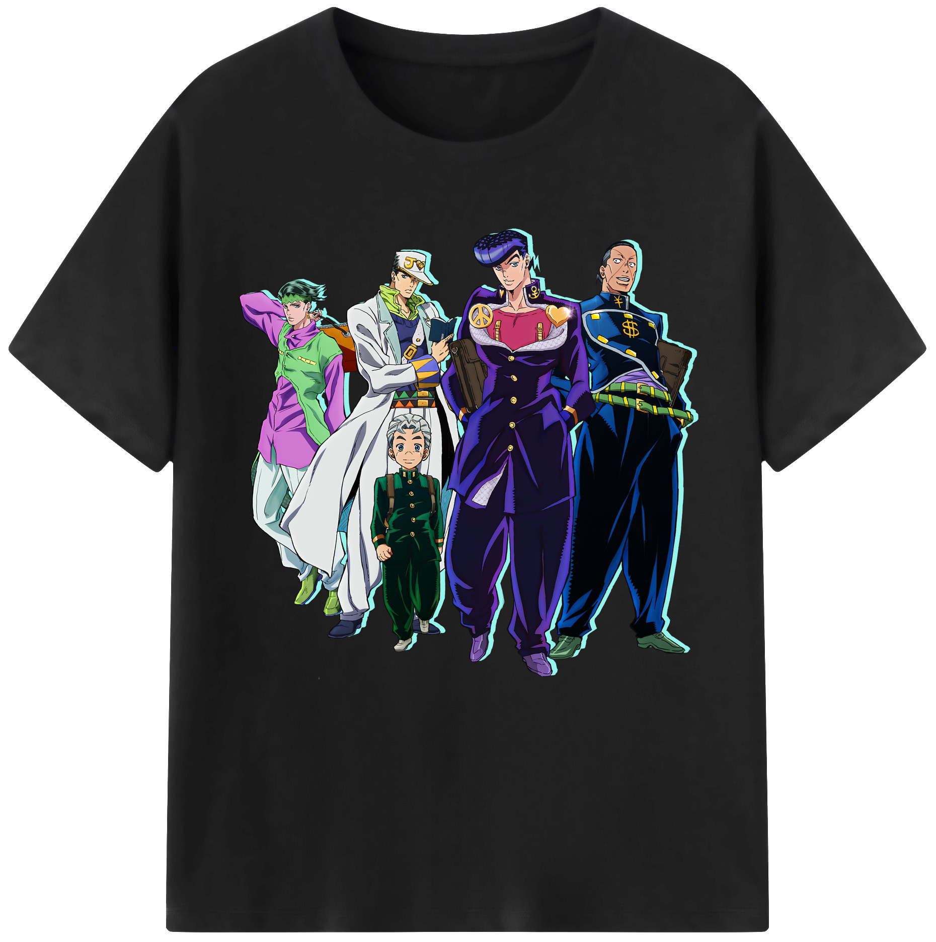 （画像用） ジョジョの奇妙な冒険 JoJo's Bizarre Adventure レディースカジュアルプリントTシャツ（綿100％）
