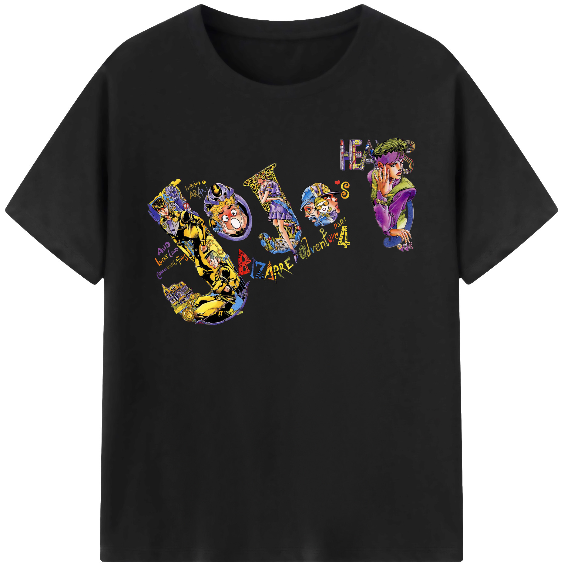 （画像用） ジョジョの奇妙な冒険 JoJo's Bizarre Adventure レディースカジュアルプリントTシャツ（綿100％）