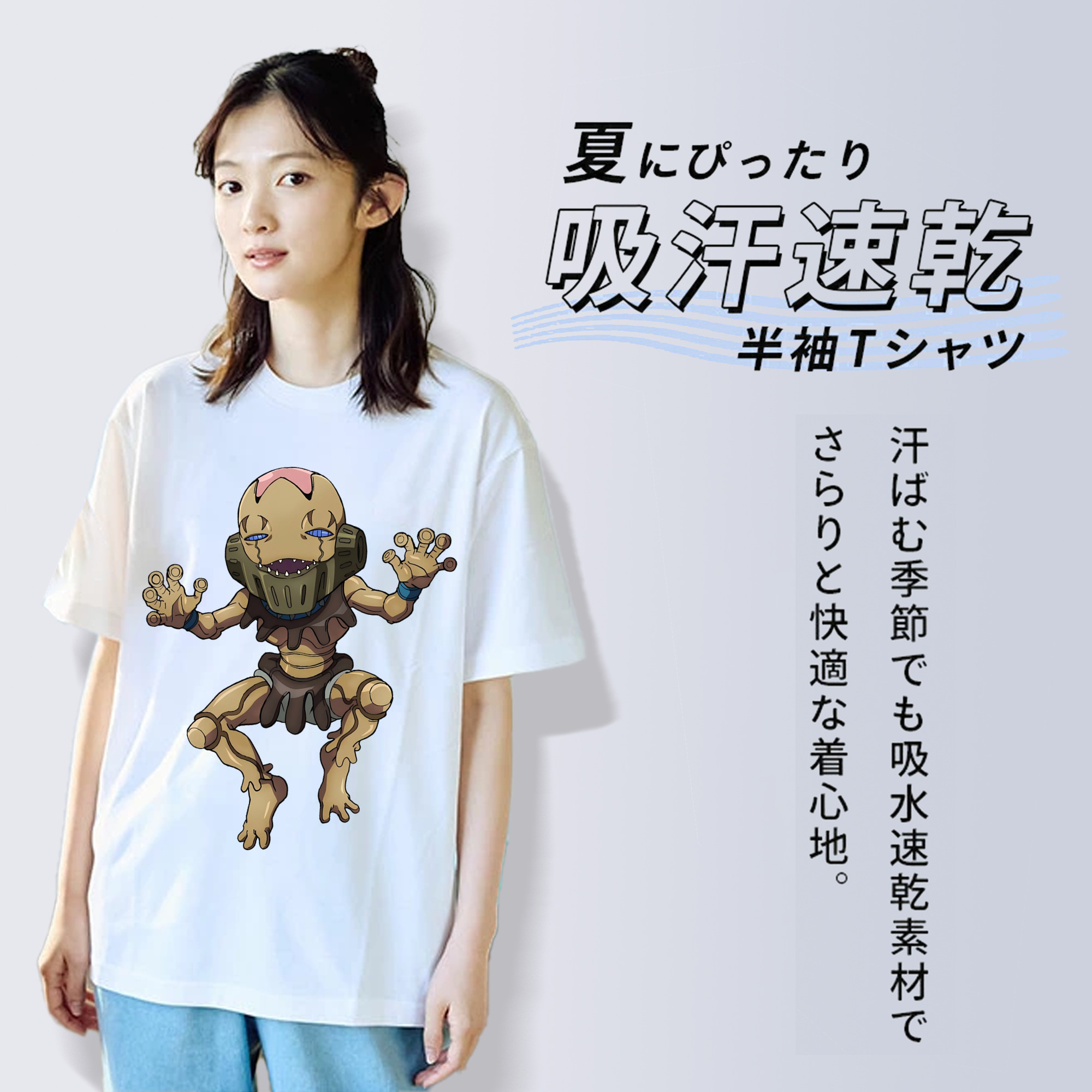 ジョジョの奇妙な冒険 JoJo's Bizarre Adventure レディースカジュアルプリントTシャツ（綿100％）