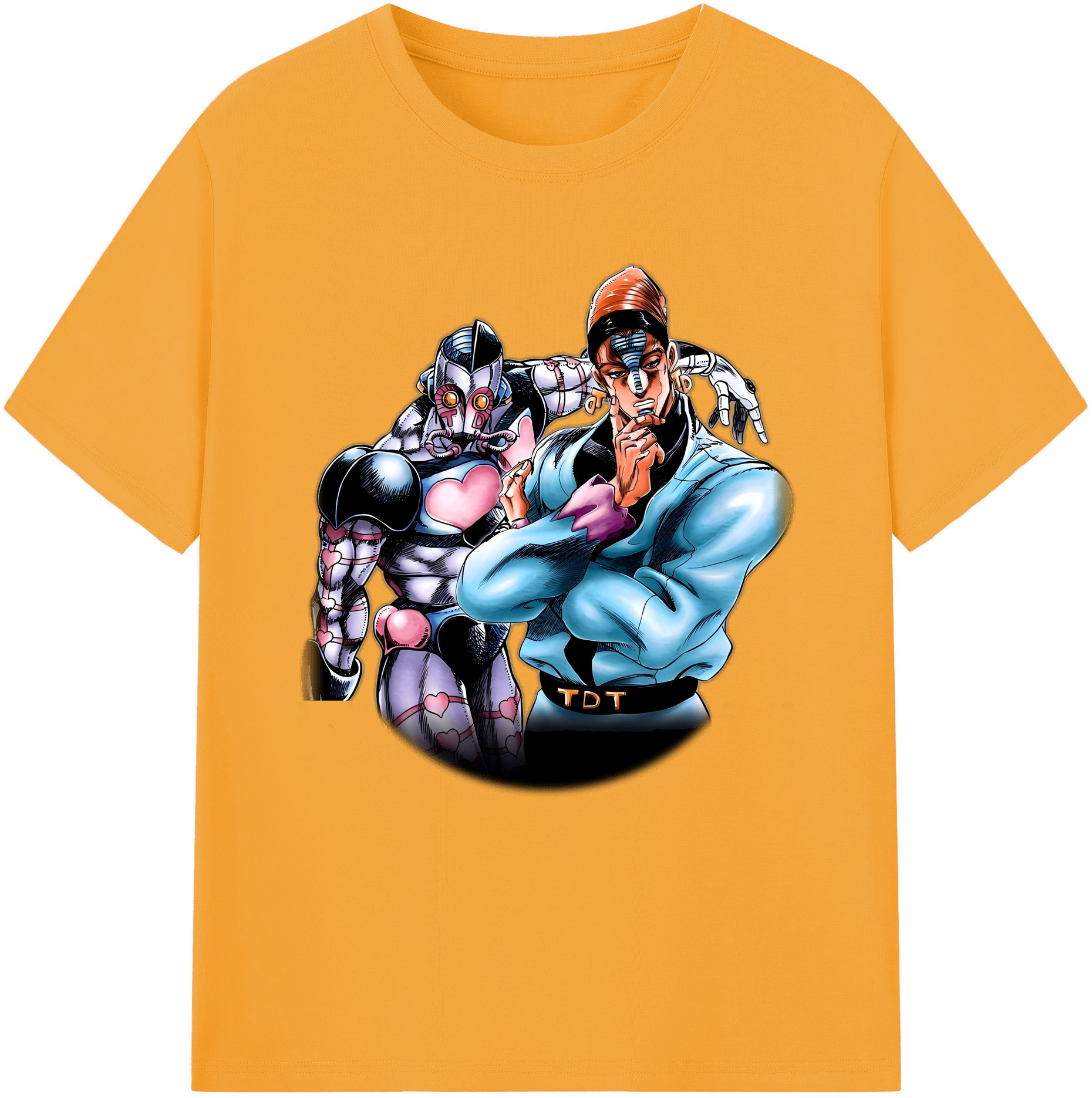 （画像用） ジョジョの奇妙な冒険 ひがしかた じょうすけ JoJo's Bizarre Adventure Higashikata Josuke レディースカジュアルプリントTシャツ（綿100％）