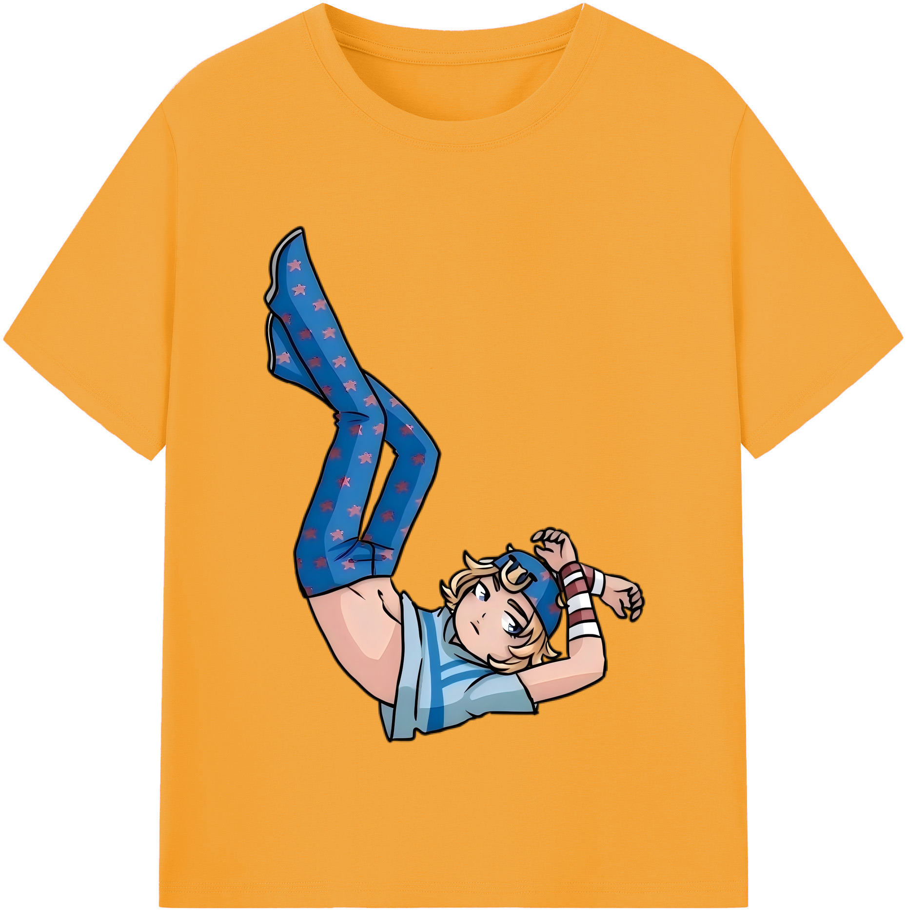 （画像用） ジョジョの奇妙な冒険 グイード?ミスタ JoJo's Bizarre Adventure Guido Mista レディースカジュアルプリントTシャツ（綿100％）
