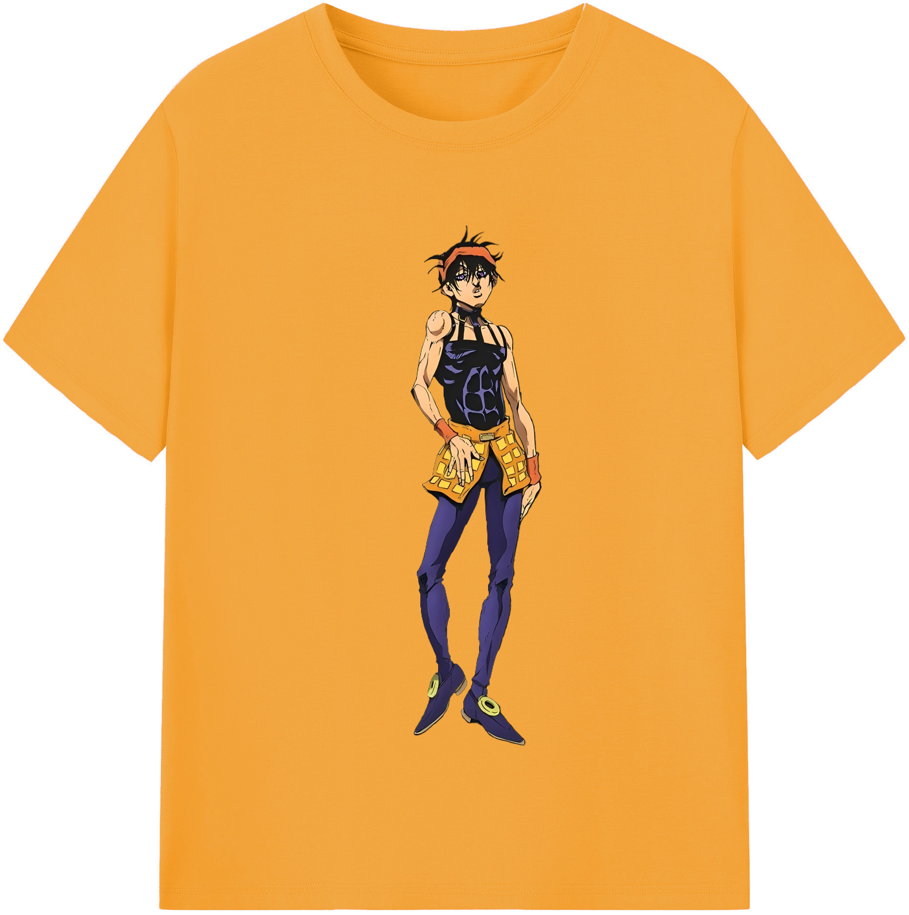 （画像用） ジョジョの奇妙な冒険 ナランチャ?ギルガ JoJo's Bizarre Adventure Narancia Ghirga レディースカジュアルプリントTシャツ（綿100％）