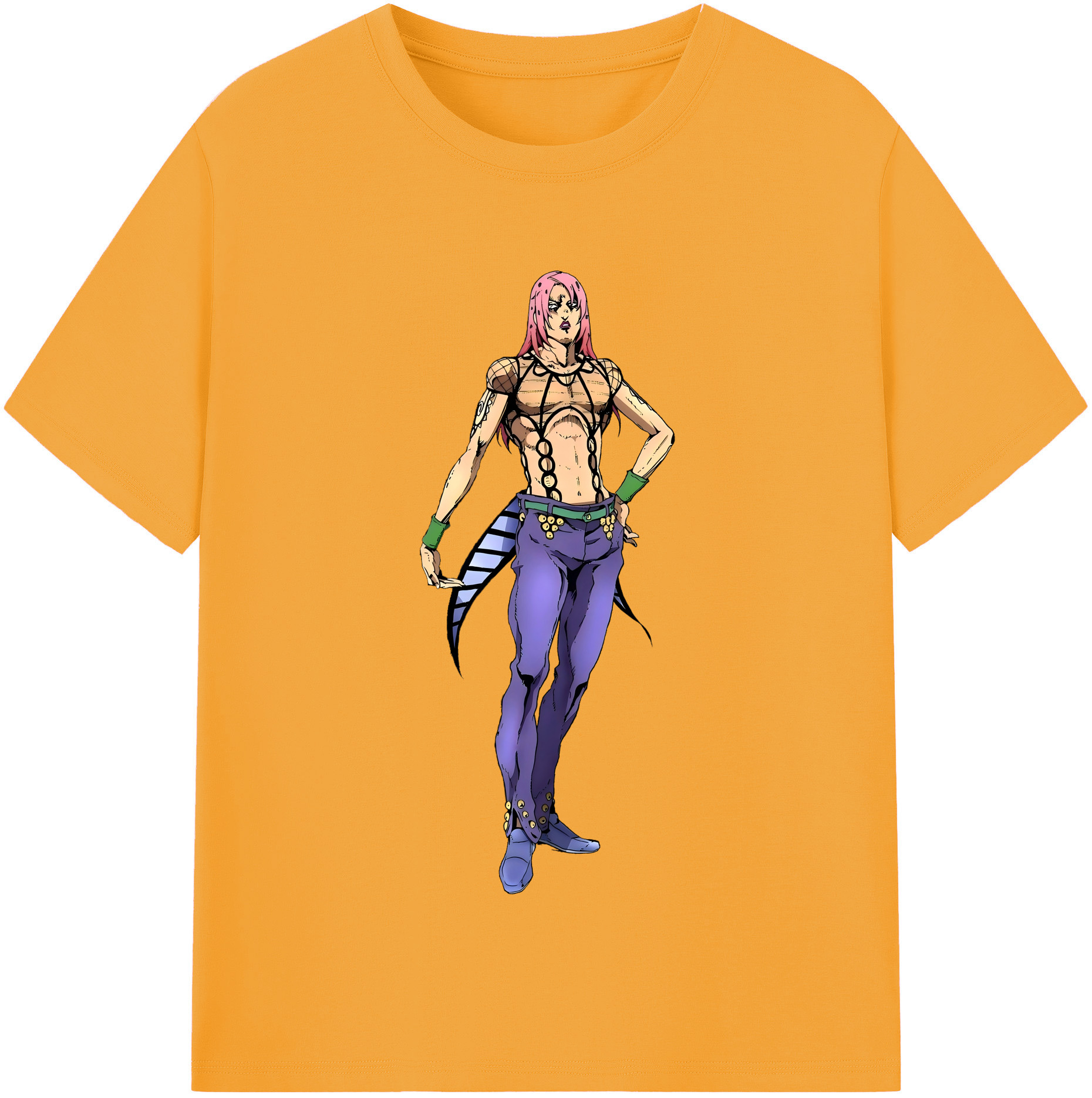 （画像用） ジョジョの奇妙な冒険 ビネガー?ドッピオ JoJo's Bizarre Adventure Vinegar Doppio レディースカジュアルプリントTシャツ（綿100％）