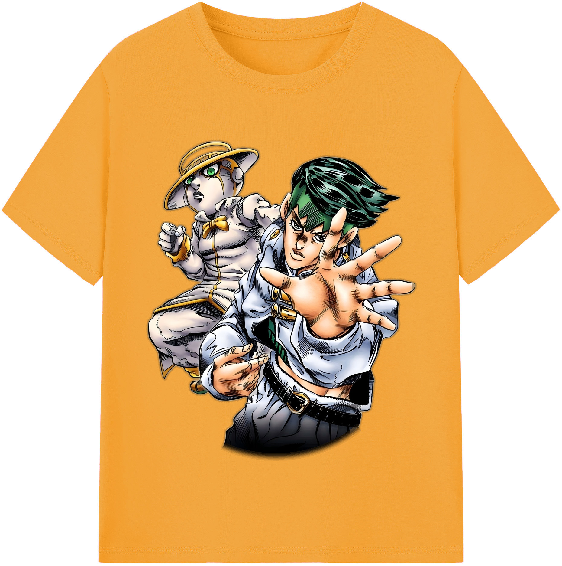 （画像用） ジョジョの奇妙な冒険 岸辺 露伴（きしべ ろはん） JoJo's Bizarre Adventure Rohan Kishibe レディースカジュアルプリントTシャツ（綿100％）