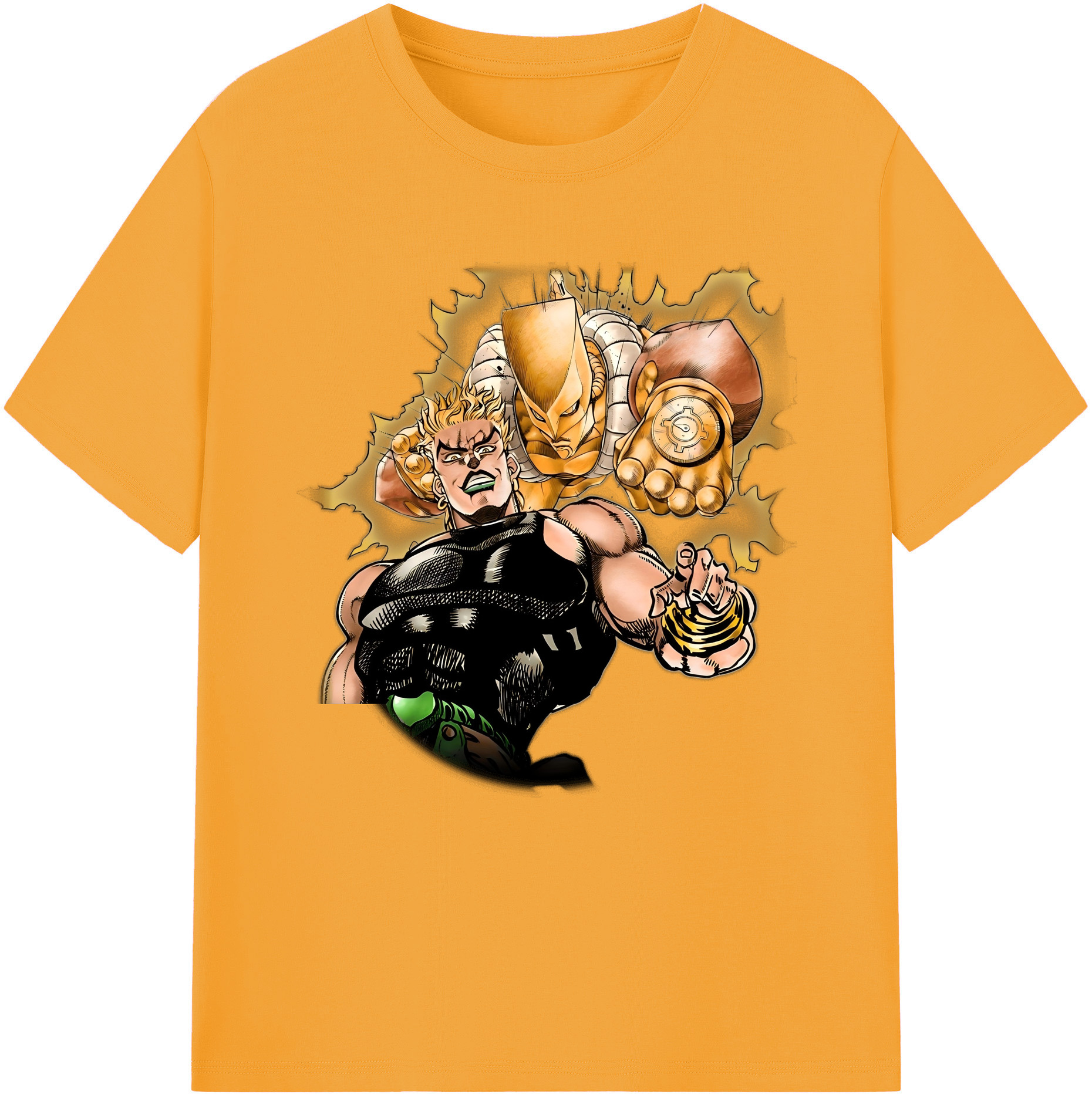（画像用） ジョジョの奇妙な冒険 ディオ?ブランドー JoJo's Bizarre Adventure Dio Brando レディースカジュアルプリントTシャツ（綿100％）