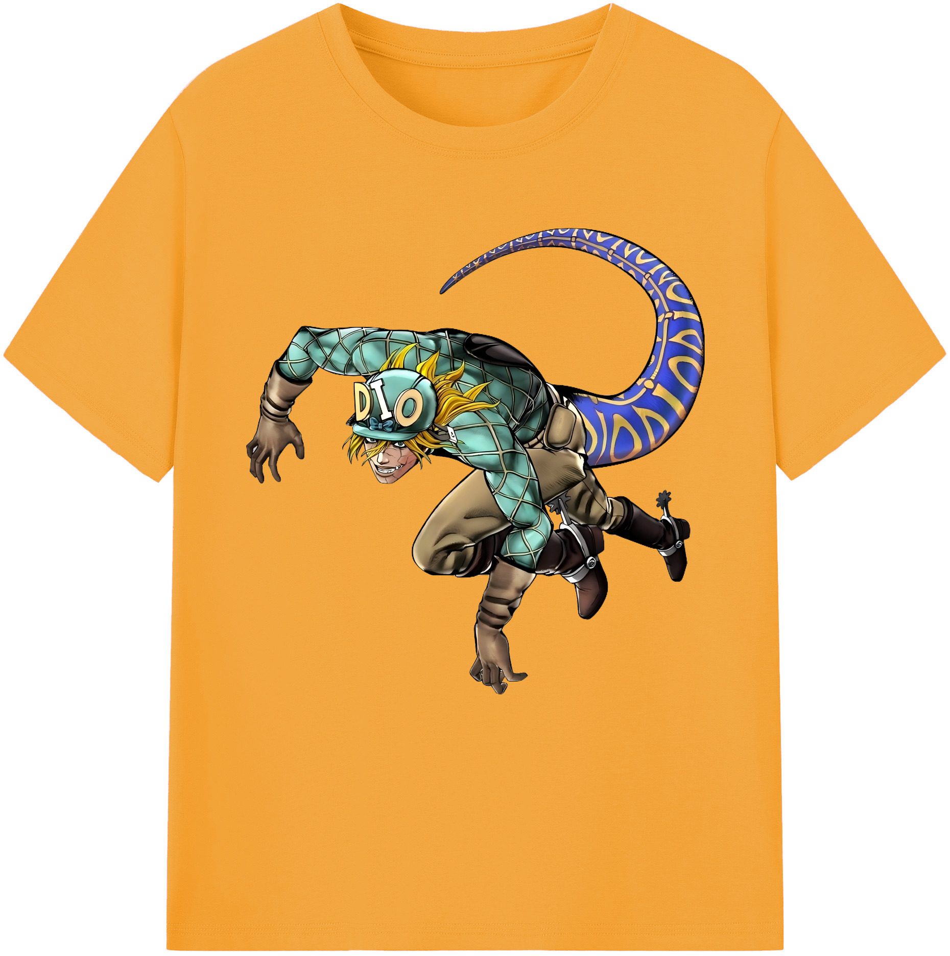 （画像用） ジョジョの奇妙な冒険 ディオ?ブランドー JoJo's Bizarre Adventure Dio Brando レディースカジュアルプリントTシャツ（綿100％）