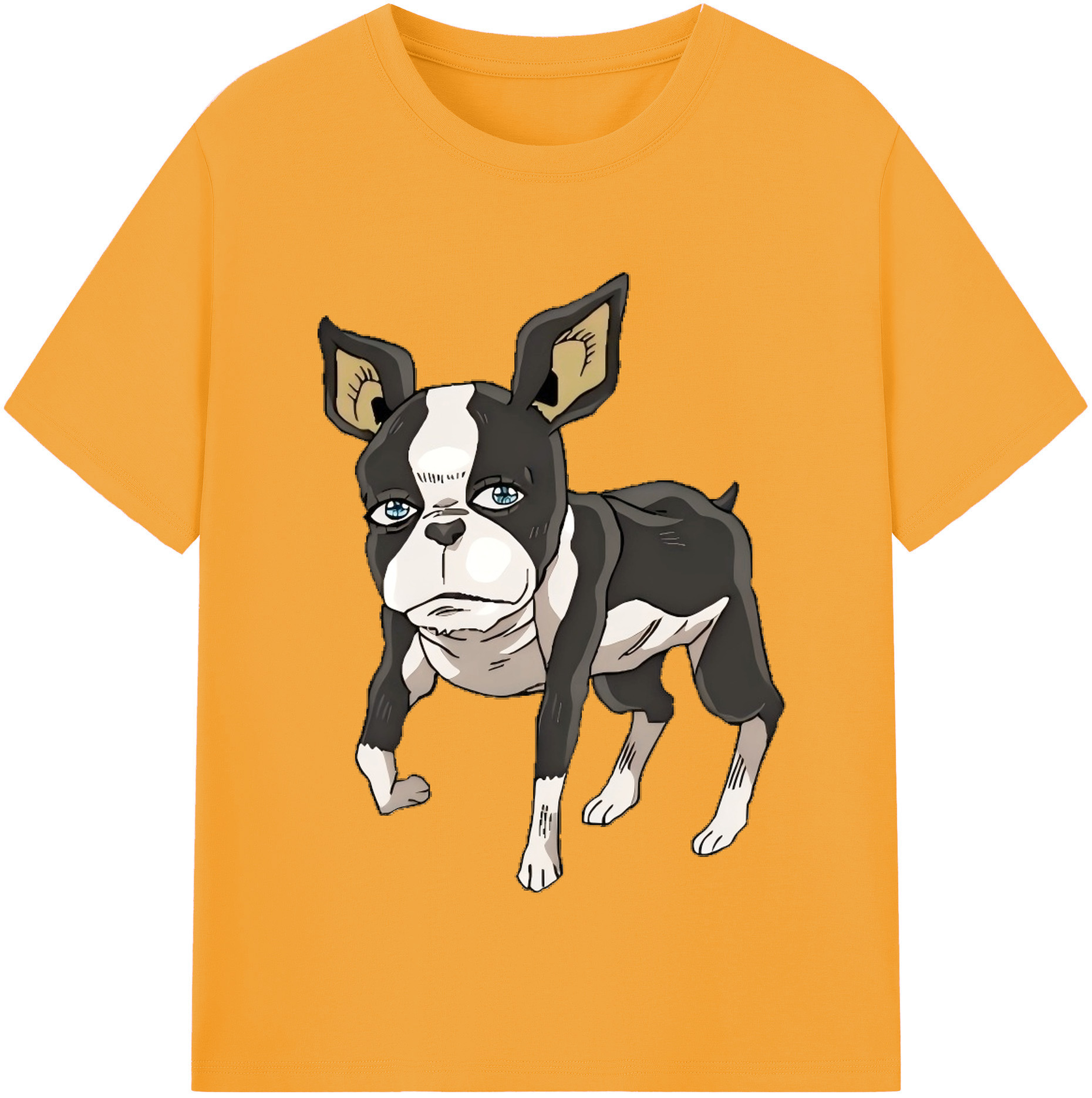 （画像用） ジョジョの奇妙な冒険 イギー JoJo's Bizarre Adventure Iggy レディースカジュアルプリントTシャツ（綿100％）