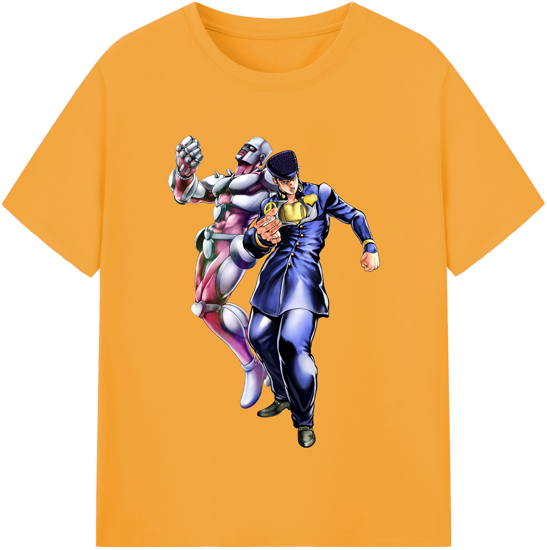 （画像用） ジョジョの奇妙な冒険 ひがしかた じょうすけ JoJo's Bizarre Adventure Higashikata Josuke レディースカジュアルプリントTシャツ（綿100％）