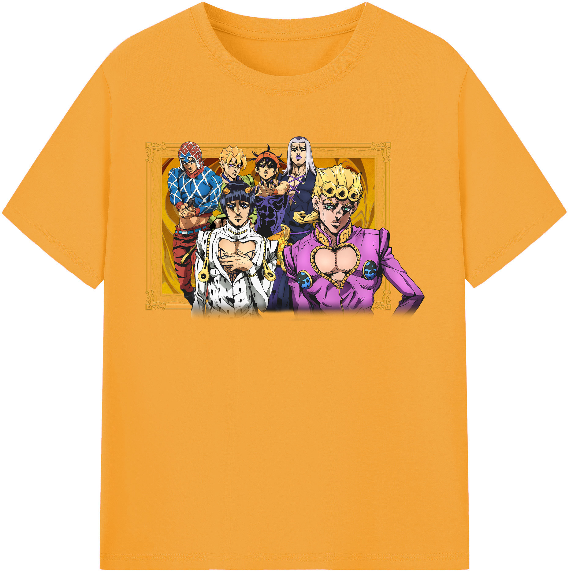 （画像用） ジョジョの奇妙な冒険 ジョルノ?ジョバァーナ JoJo's Bizarre Adventure Giorno Giovanna レディースカジュアルプリントTシャツ（綿100％）