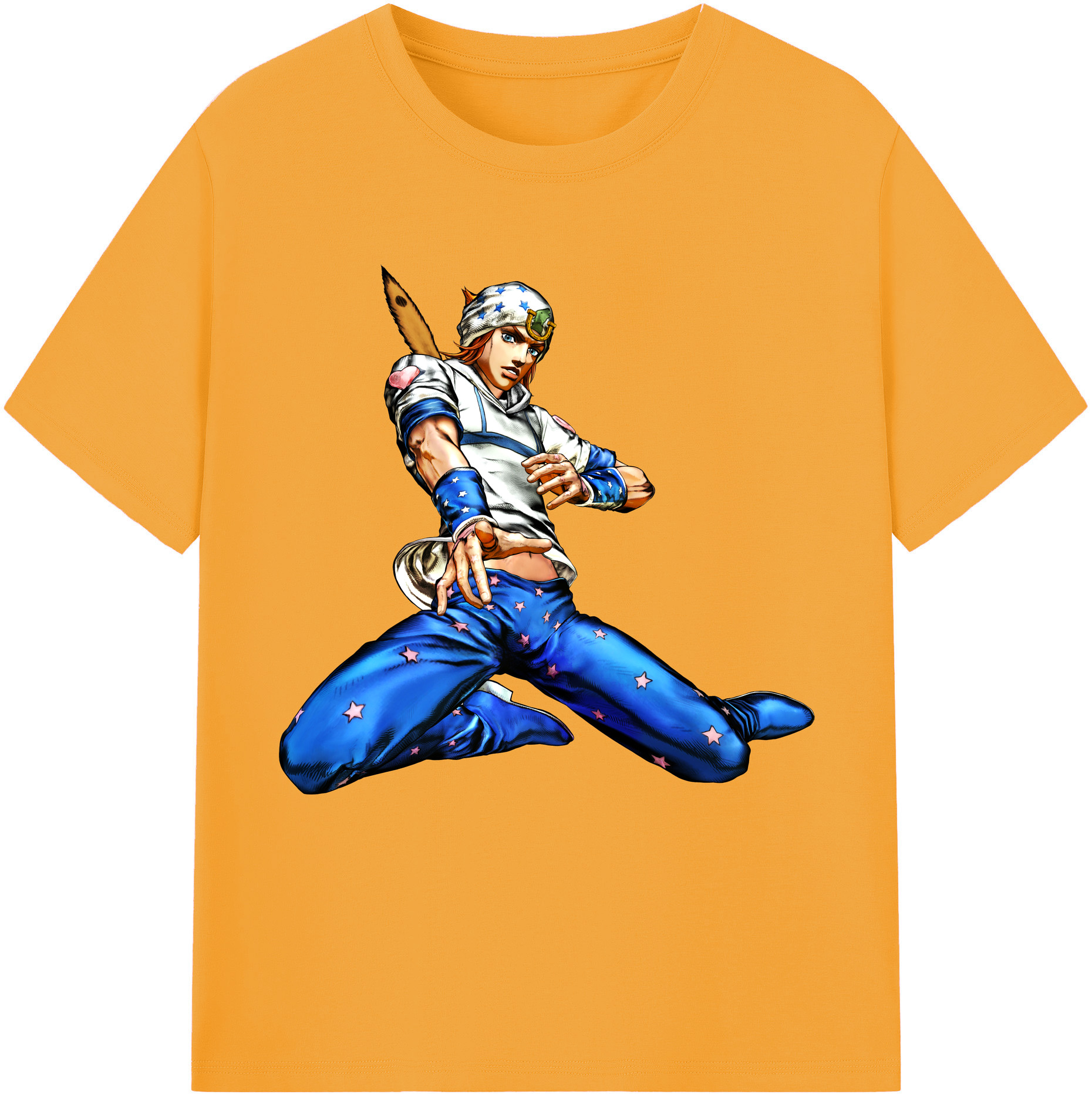 （画像用） ジョジョの奇妙な冒険 ジョナサン?ジョースター JoJo's Bizarre Adventure Jonathan Joestar レディースカジュアルプリントTシャツ（綿100％）