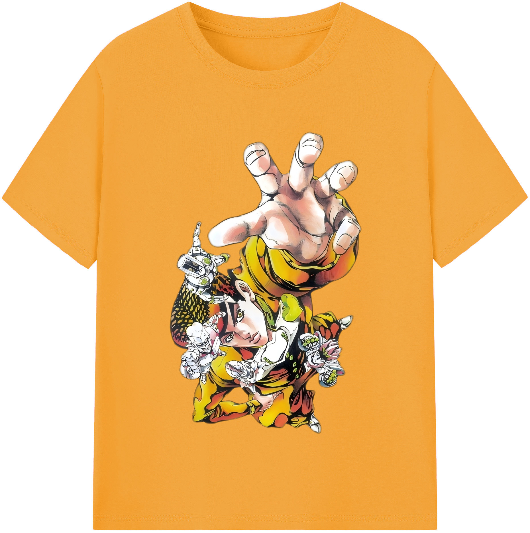 （画像用） ジョジョの奇妙な冒険 ひがしかた じょうすけ JoJo's Bizarre Adventure Higashikata Josuke レディースカジュアルプリントTシャツ（綿100％）