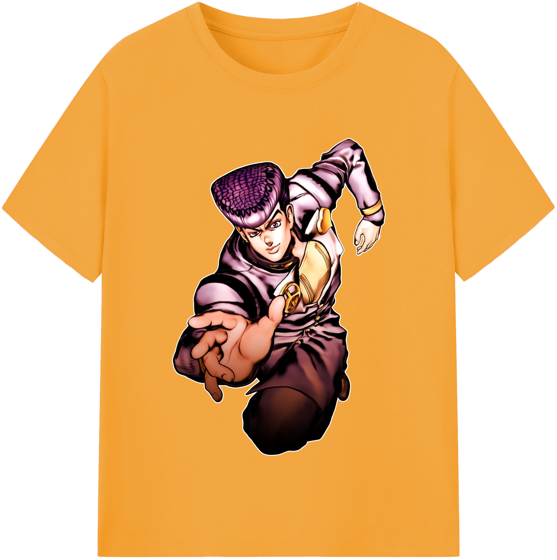 （画像用） ジョジョの奇妙な冒険 ひがしかた じょうすけ JoJo's Bizarre Adventure Higashikata Josuke レディースカジュアルプリントTシャツ（綿100％）