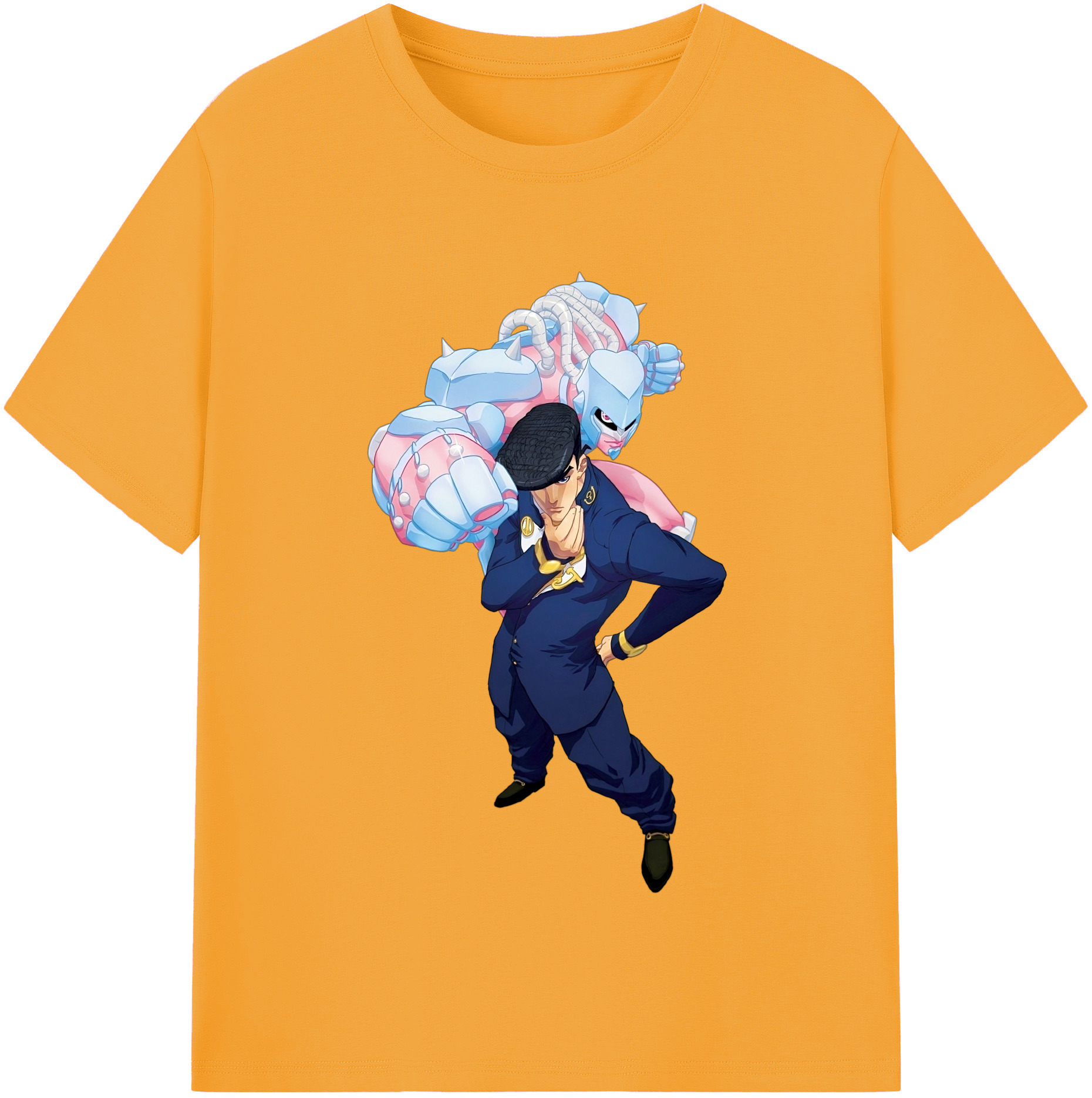 （画像用） ジョジョの奇妙な冒険 ひがしかた じょうすけ JoJo's Bizarre Adventure Higashikata Josuke レディースカジュアルプリントTシャツ（綿100％）