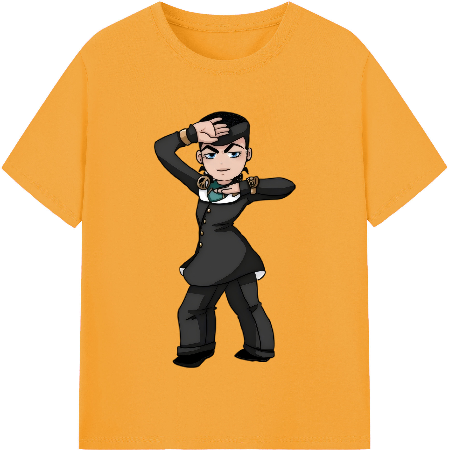 （画像用） ジョジョの奇妙な冒険 ひがしかた じょうすけ JoJo's Bizarre Adventure Higashikata Josuke レディースカジュアルプリントTシャツ（綿100％）