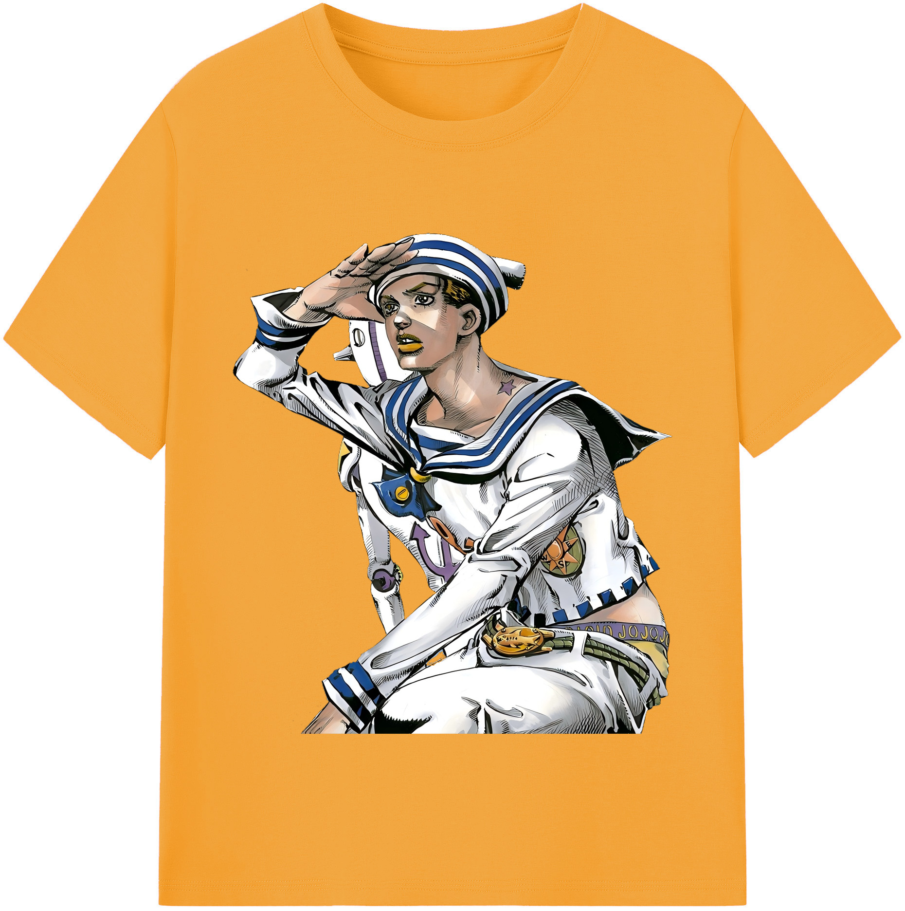 （画像用） ジョジョの奇妙な冒険 東方定助 JoJo's Bizarre Adventure Higashikata Josuke レディースカジュアルプリントTシャツ（綿100％）