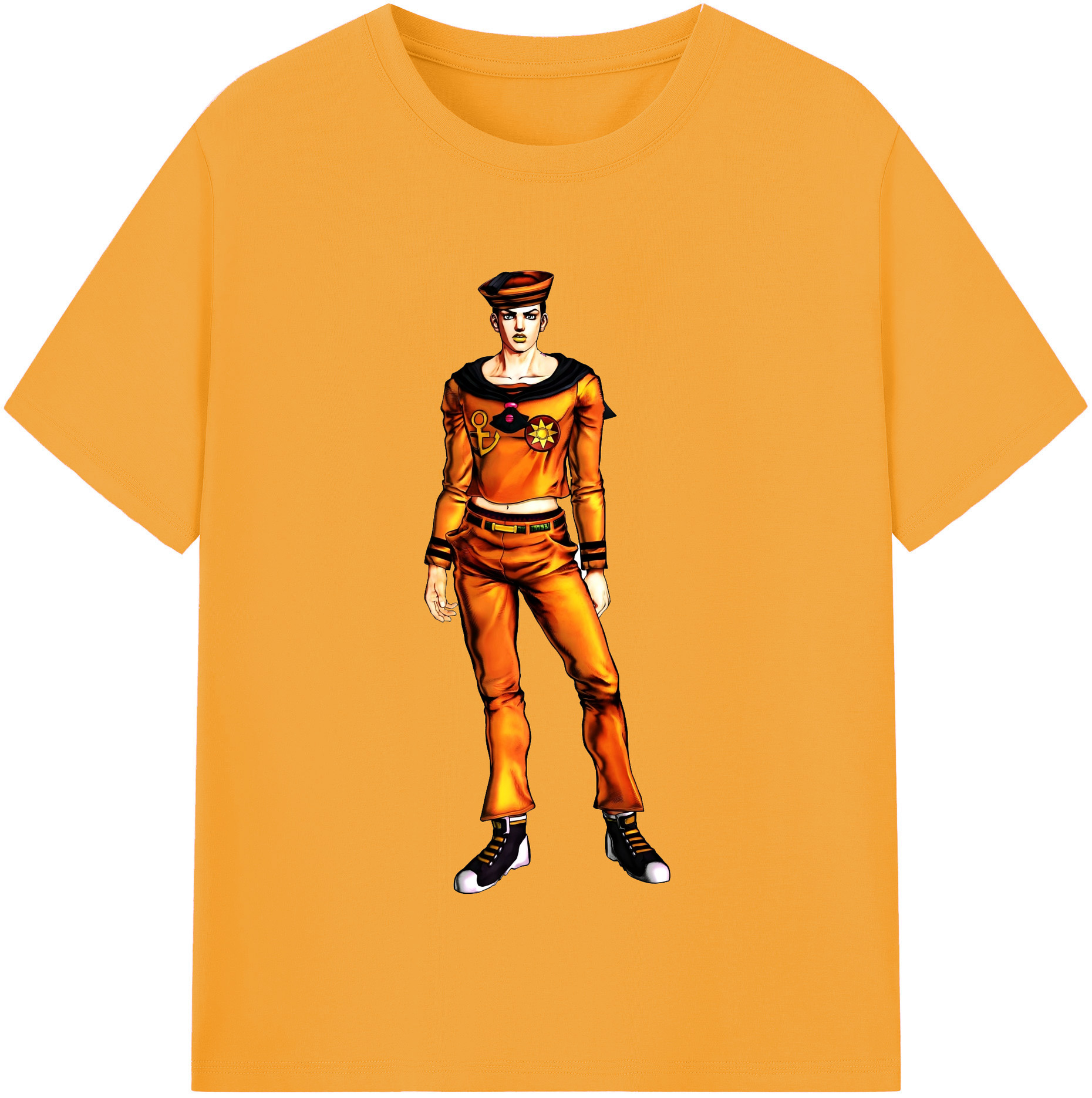 （画像用） ジョジョの奇妙な冒険 東方定助 JoJo's Bizarre Adventure Higashikata Josuke レディースカジュアルプリントTシャツ（綿100％）