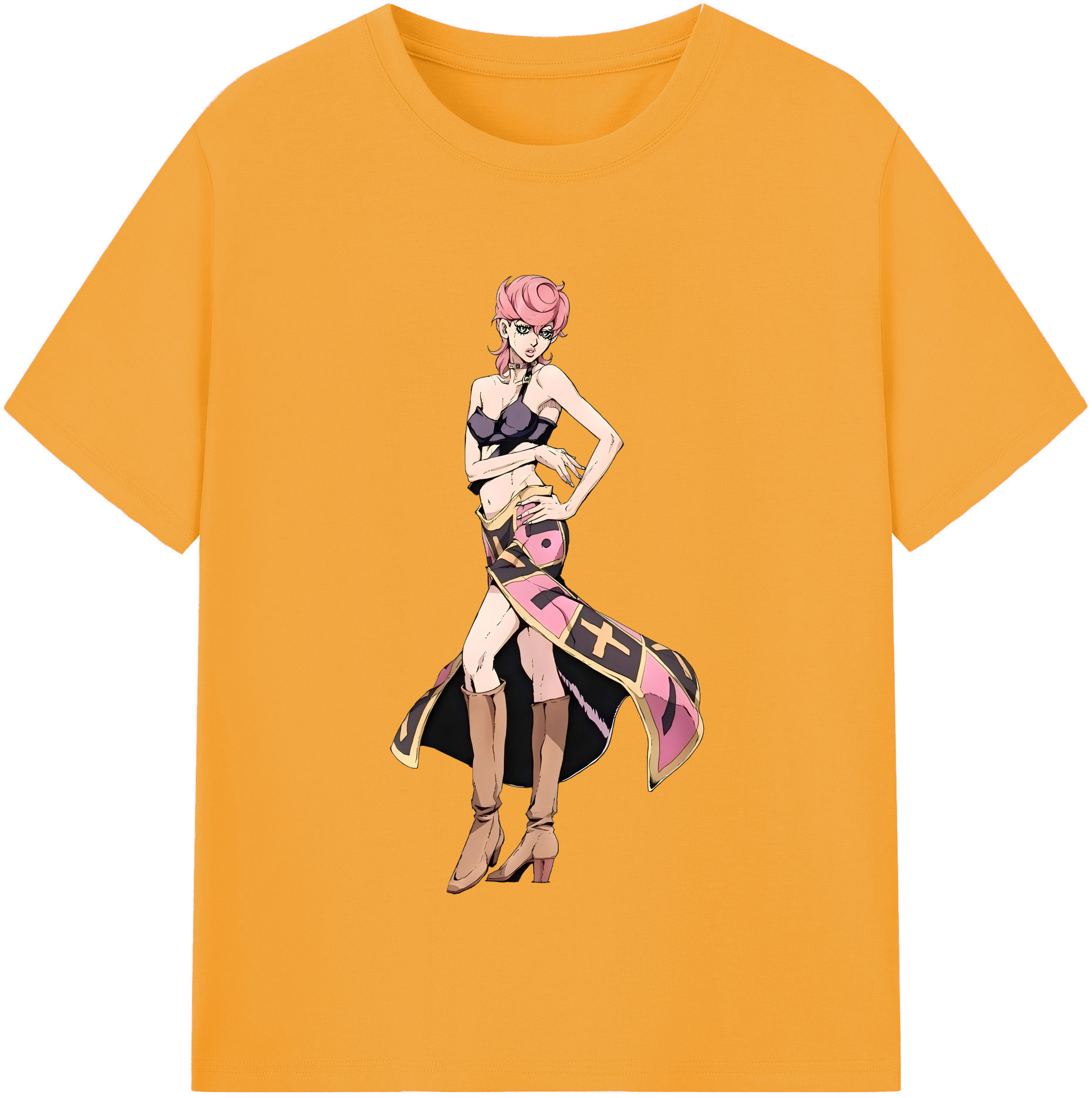 （画像用） ジョジョの奇妙な冒険 トリッシュ?ウナ JoJo's Bizarre Adventure Trish Una レディースカジュアルプリントTシャツ（綿100％）