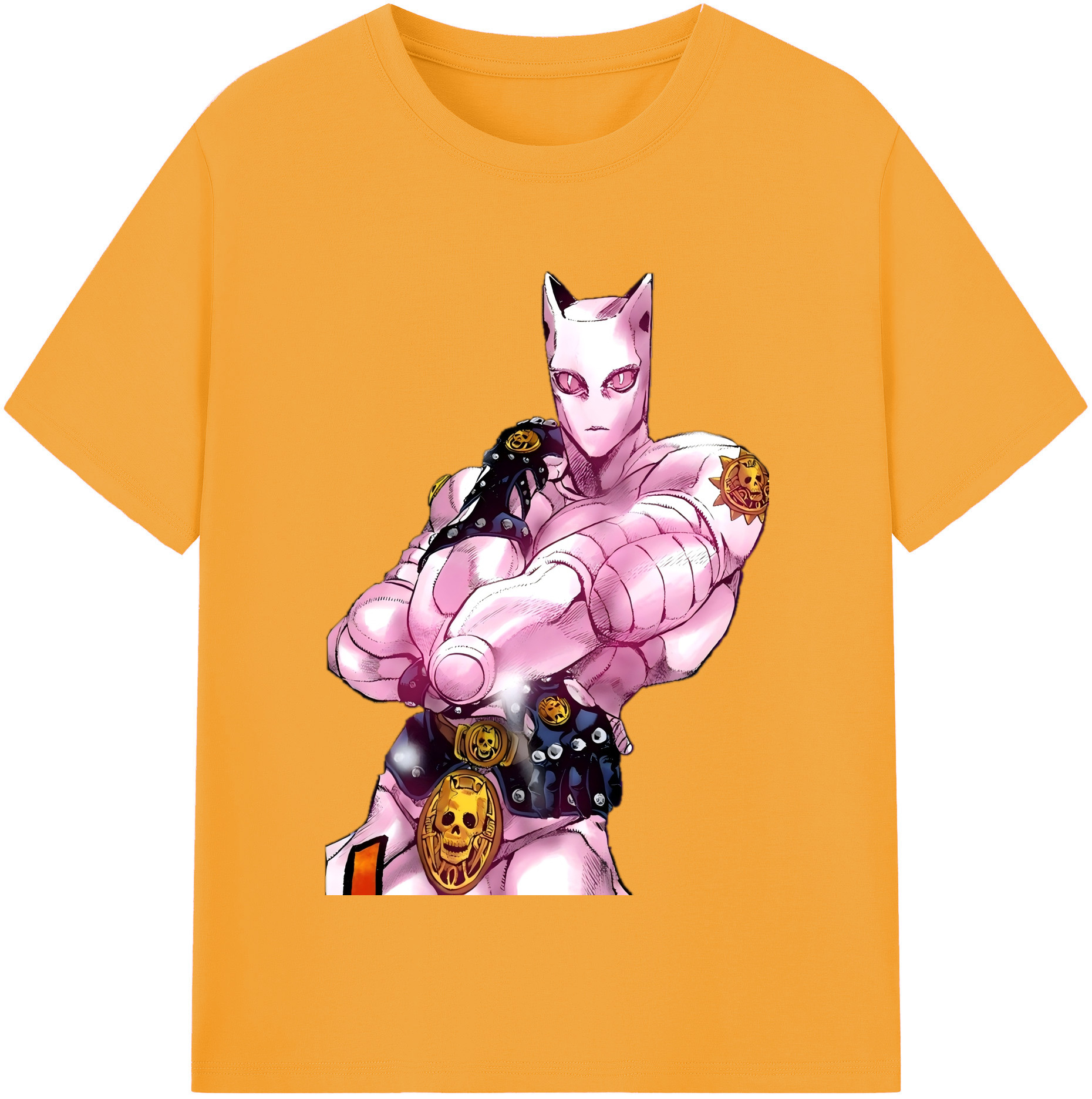 （画像用） ジョジョの奇妙な冒険 きら よしかげ JoJo's Bizarre Adventure Kira Yoshikage レディースカジュアルプリントTシャツ（綿100％）