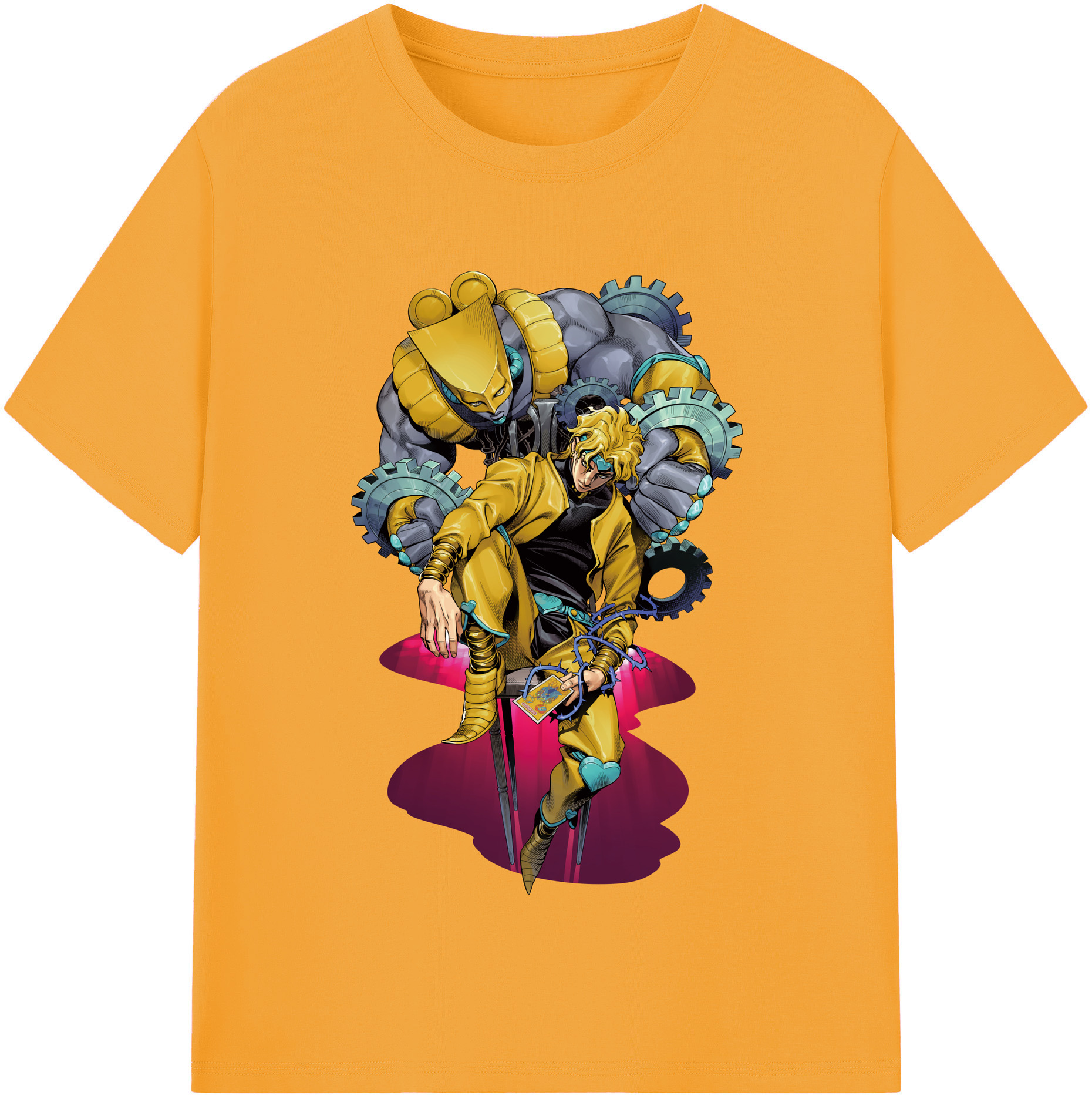 （画像用） ジョジョの奇妙な冒険 ディオ?ブランドー JoJo's Bizarre Adventure Dio Brando レディースカジュアルプリントTシャツ（綿100％）