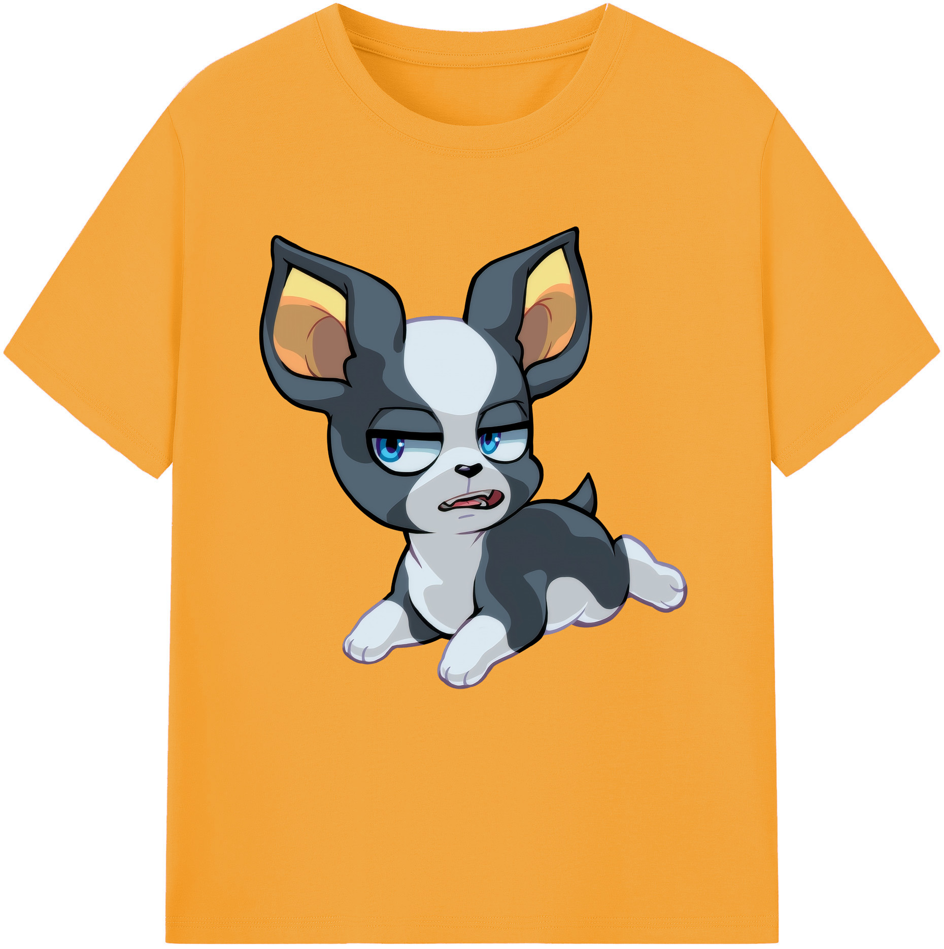 （画像用） ジョジョの奇妙な冒険 イギー JoJo's Bizarre Adventure Iggy レディースカジュアルプリントTシャツ（綿100％）