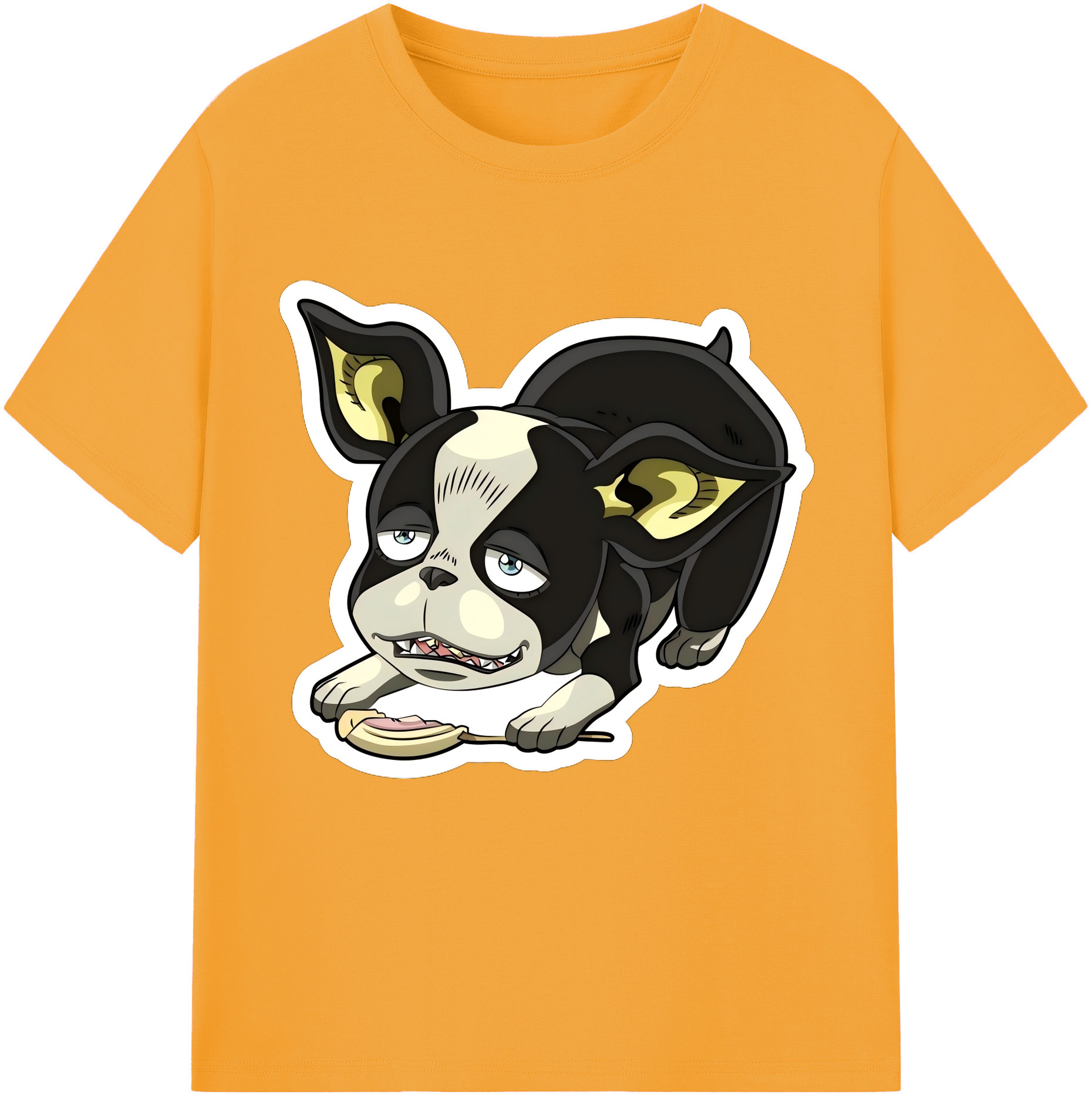 （画像用） ジョジョの奇妙な冒険 イギー JoJo's Bizarre Adventure Iggy レディースカジュアルプリントTシャツ（綿100％）