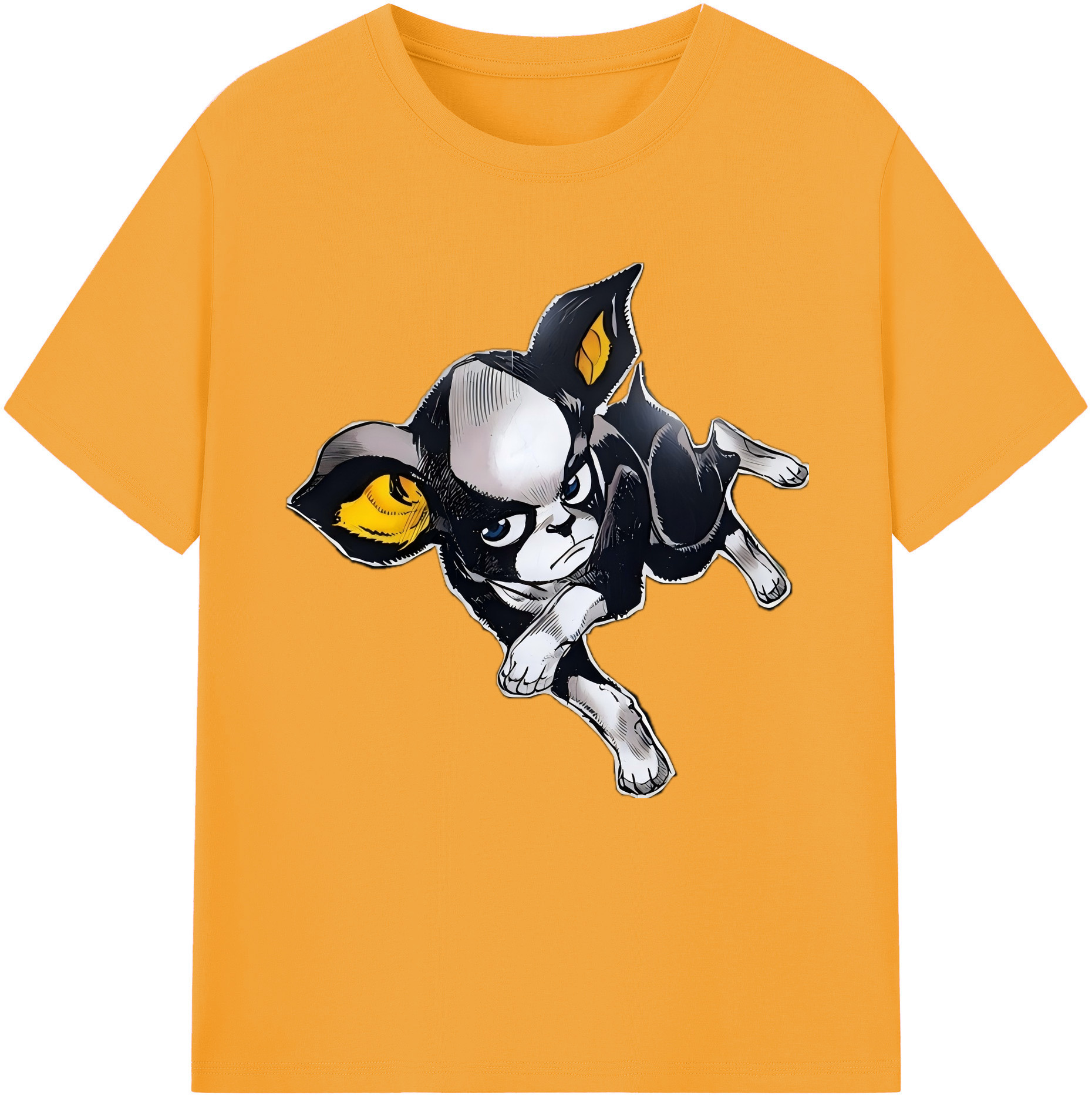 （画像用） ジョジョの奇妙な冒険 イギー JoJo's Bizarre Adventure Iggy レディースカジュアルプリントTシャツ（綿100％）