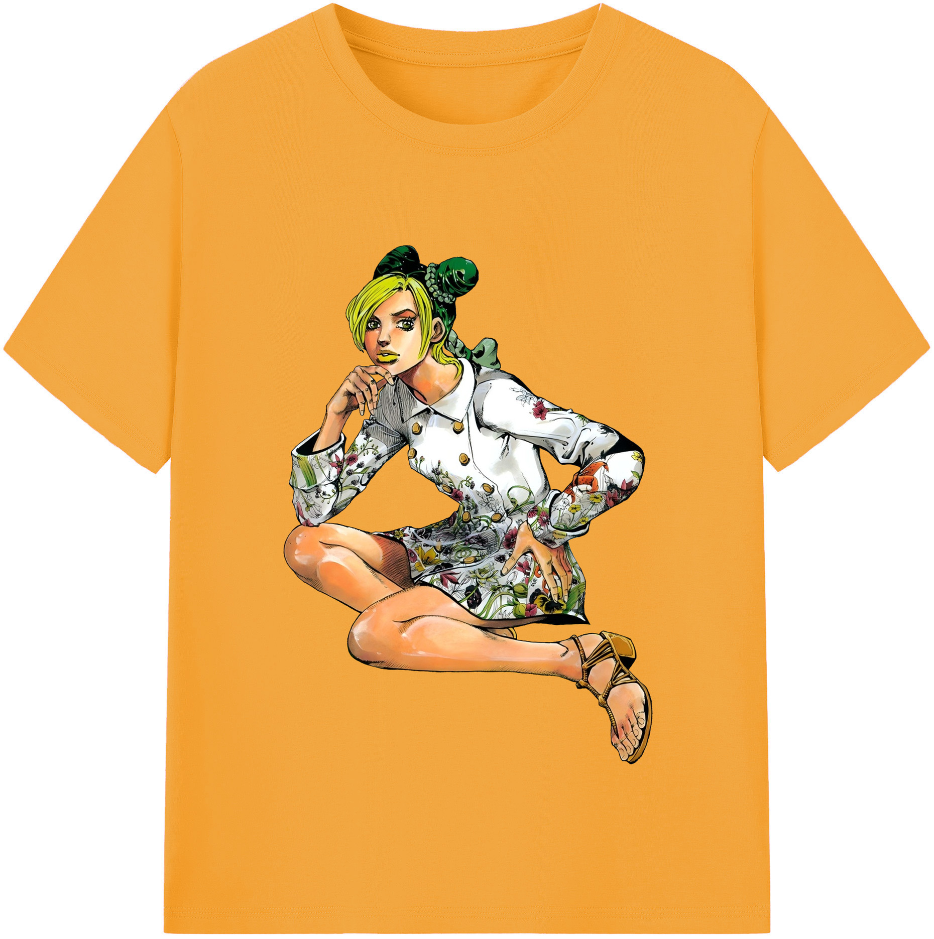 （画像用） "ジョジョの奇妙な冒険 くうじょう ジョリーン JoJo's Bizarre Adventure Jolyne Cujoh " レディースカジュアルプリントTシャツ（綿100％）