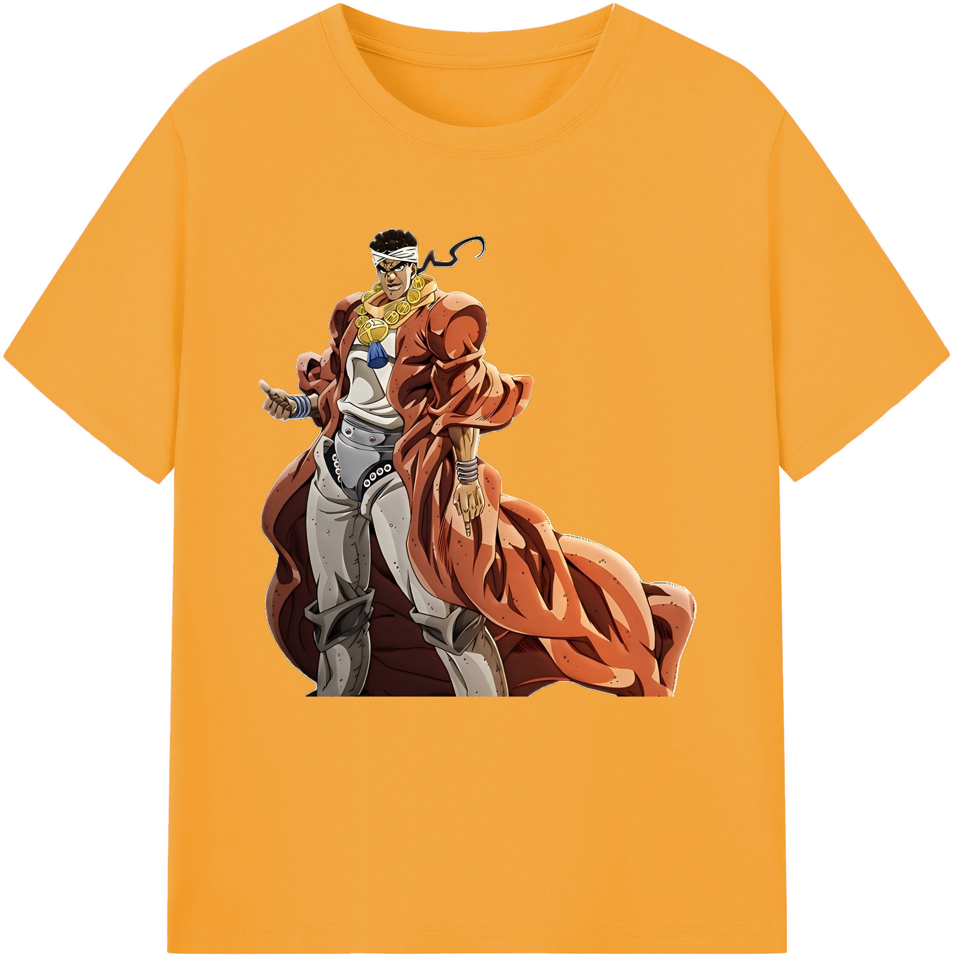 （画像用） ジョジョの奇妙な冒険 ムハンマド?アブドゥル JoJo's Bizarre Adventure Muhammad Avdol レディースカジュアルプリントTシャツ（綿100％）