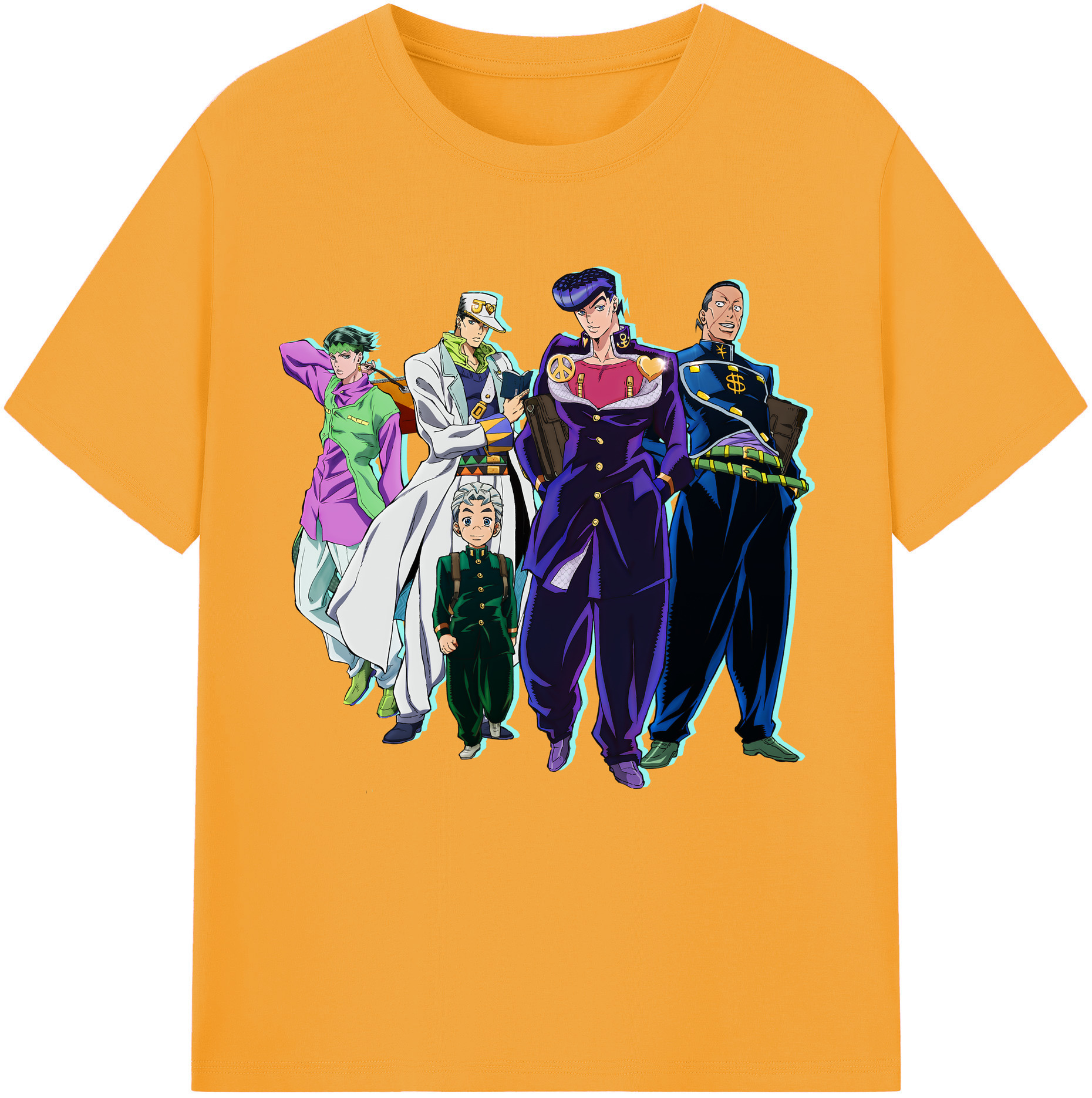 （画像用） ジョジョの奇妙な冒険 JoJo's Bizarre Adventure レディースカジュアルプリントTシャツ（綿100％）