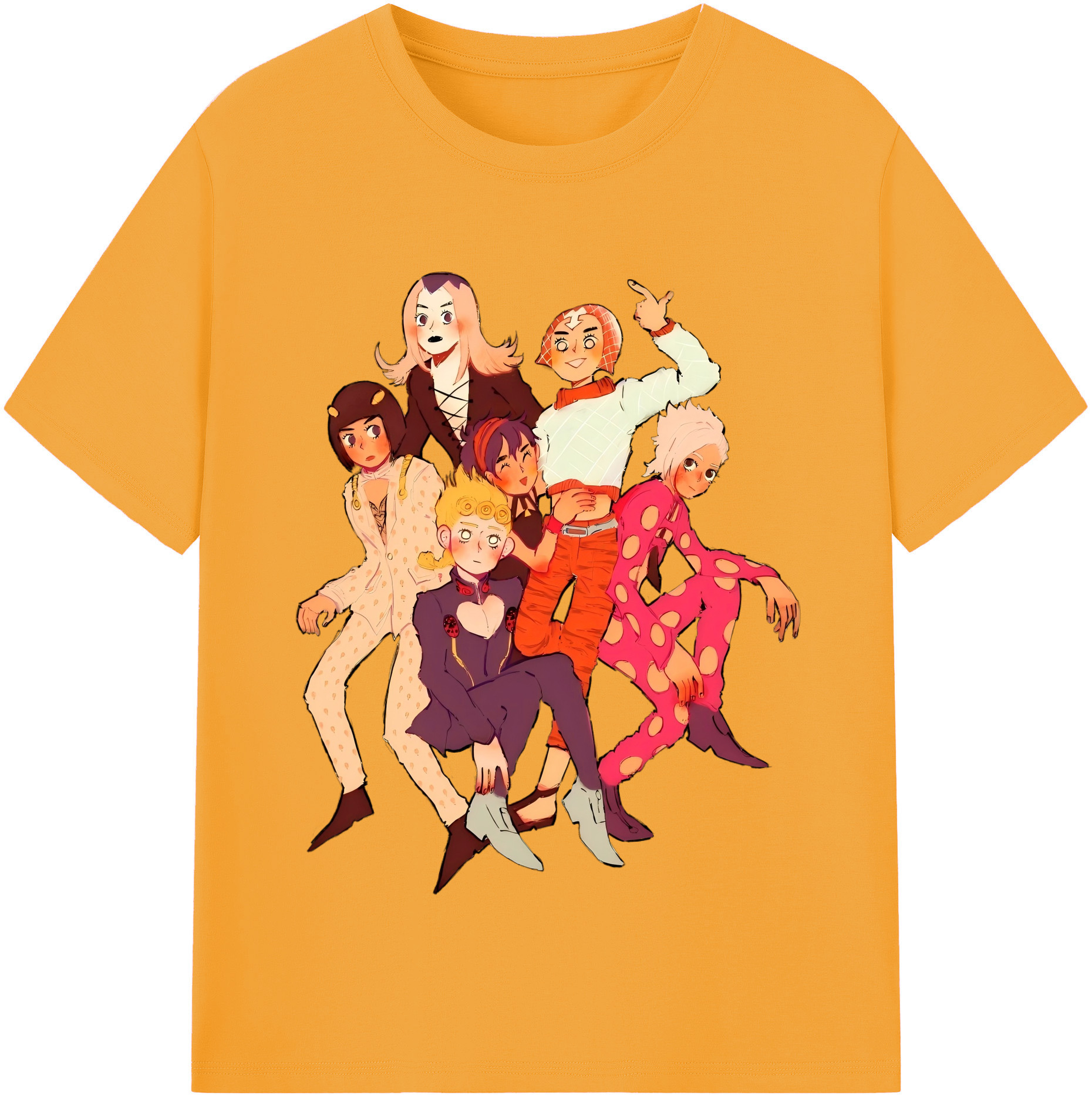 （画像用） ジョジョの奇妙な冒険 JoJo's Bizarre Adventure レディースカジュアルプリントTシャツ（綿100％）