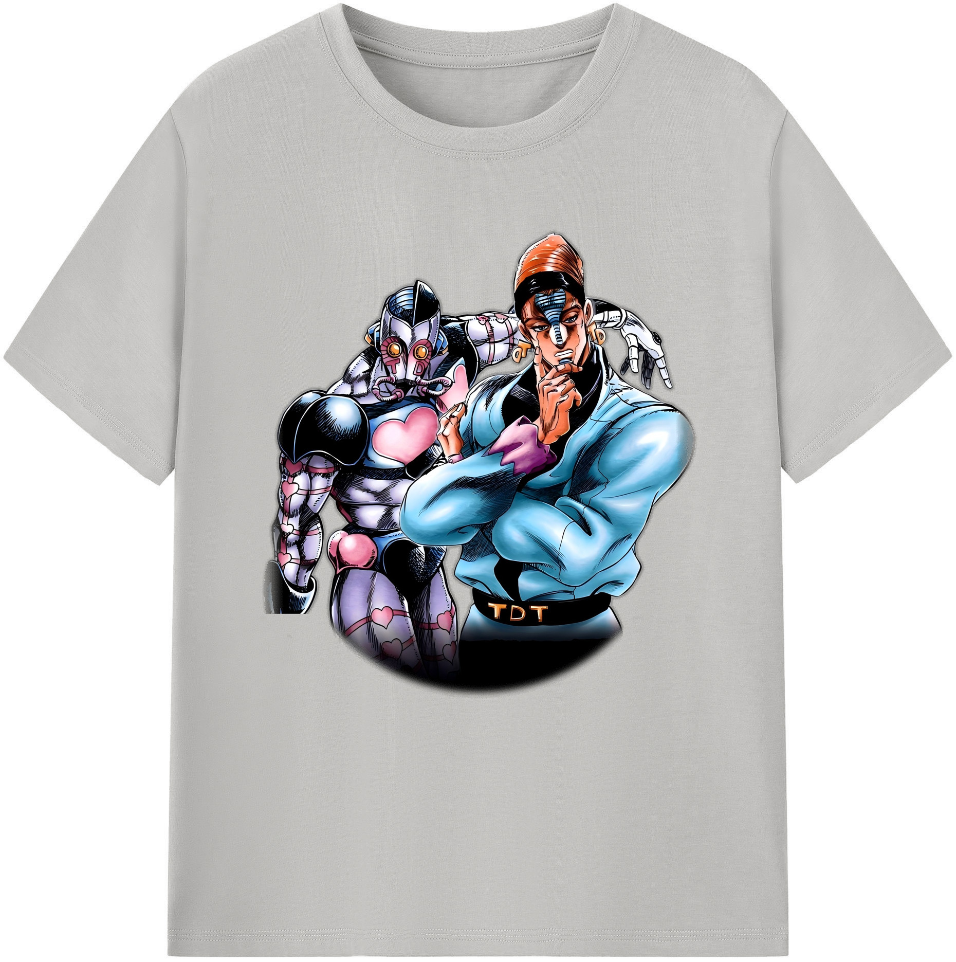 （画像用） ジョジョの奇妙な冒険 ひがしかた じょうすけ JoJo's Bizarre Adventure Higashikata Josuke レディースカジュアルプリントTシャツ（綿100％）