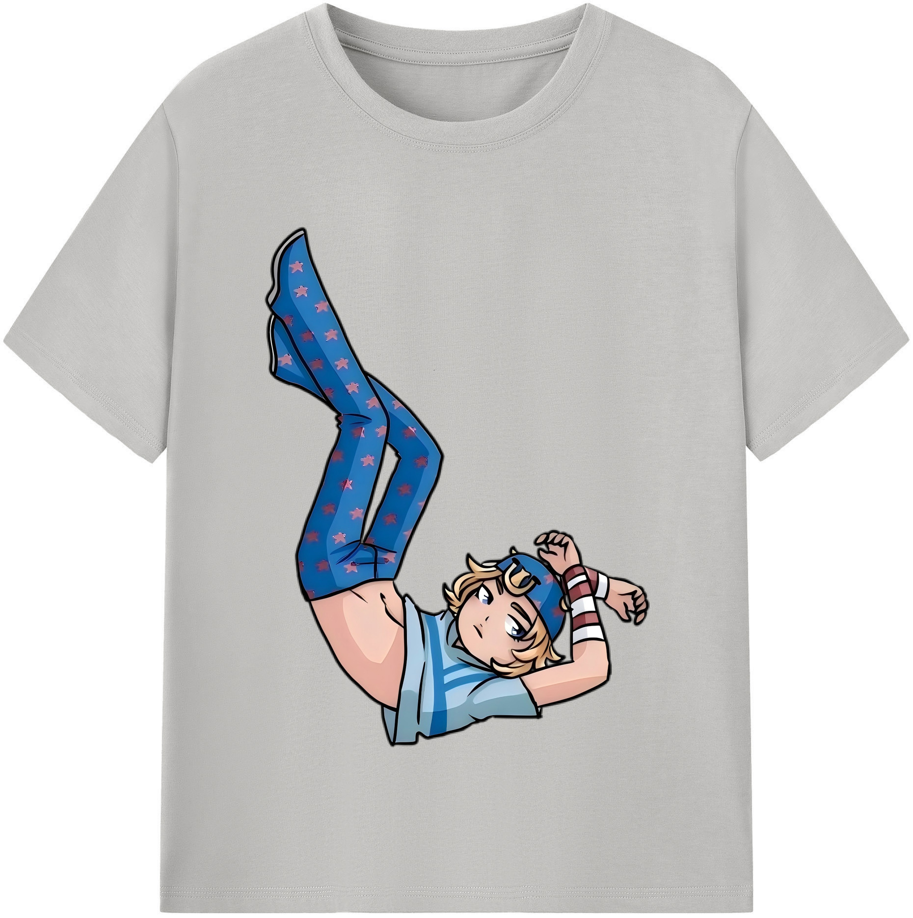 （画像用） ジョジョの奇妙な冒険 グイード?ミスタ JoJo's Bizarre Adventure Guido Mista レディースカジュアルプリントTシャツ（綿100％）