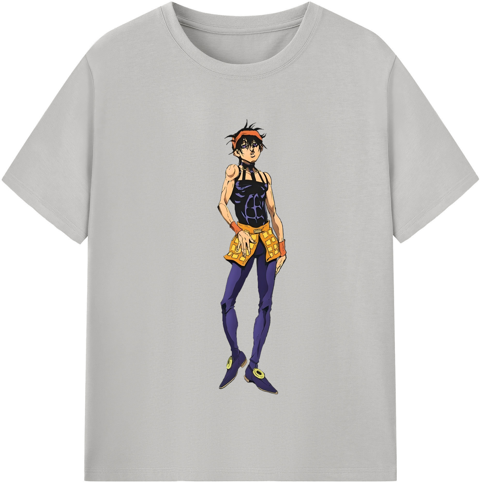 （画像用） ジョジョの奇妙な冒険 ナランチャ?ギルガ JoJo's Bizarre Adventure Narancia Ghirga レディースカジュアルプリントTシャツ（綿100％）