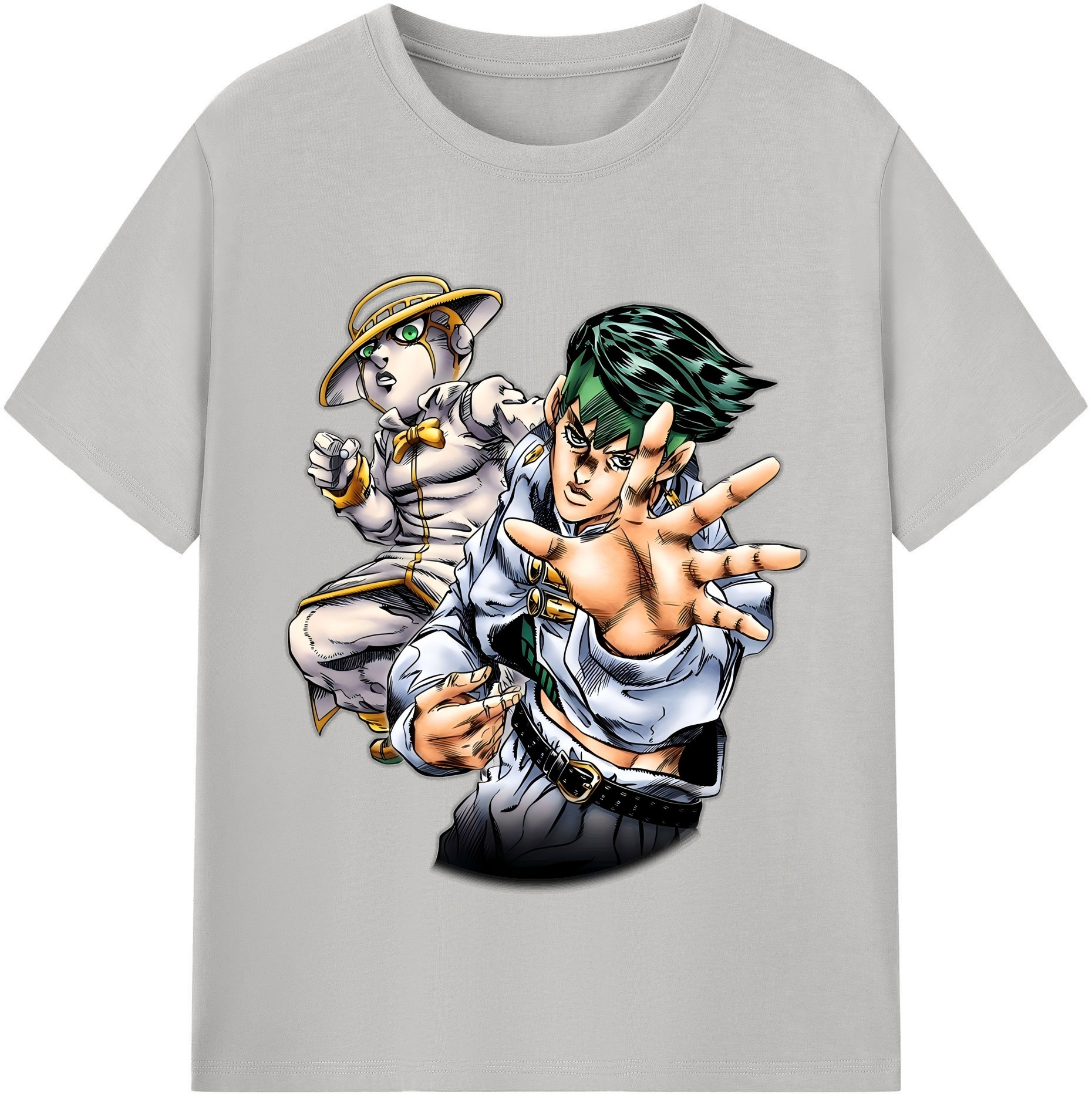 （画像用） ジョジョの奇妙な冒険 岸辺 露伴（きしべ ろはん） JoJo's Bizarre Adventure Rohan Kishibe レディースカジュアルプリントTシャツ（綿100％）
