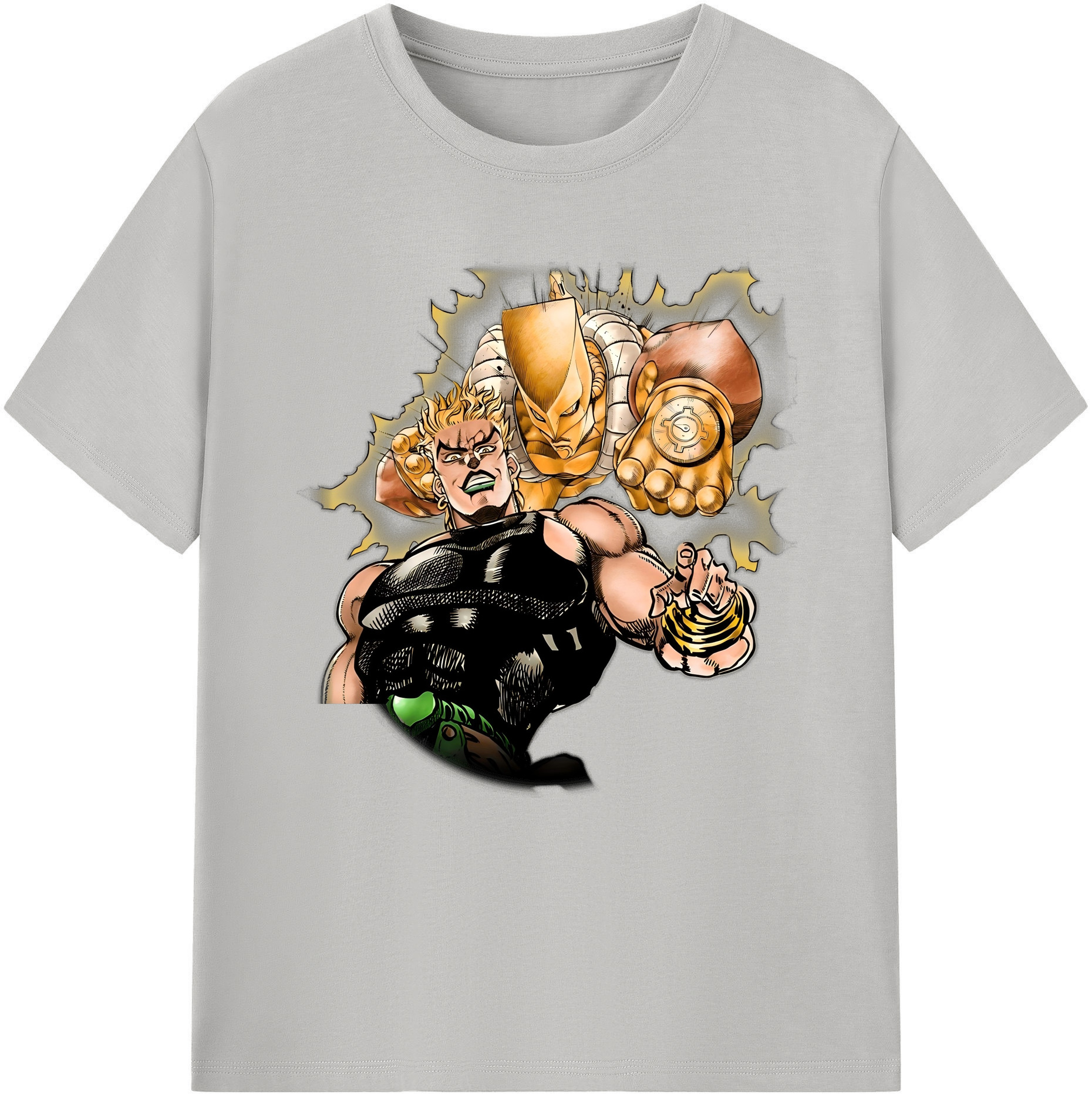 （画像用） ジョジョの奇妙な冒険 ディオ?ブランドー JoJo's Bizarre Adventure Dio Brando レディースカジュアルプリントTシャツ（綿100％）