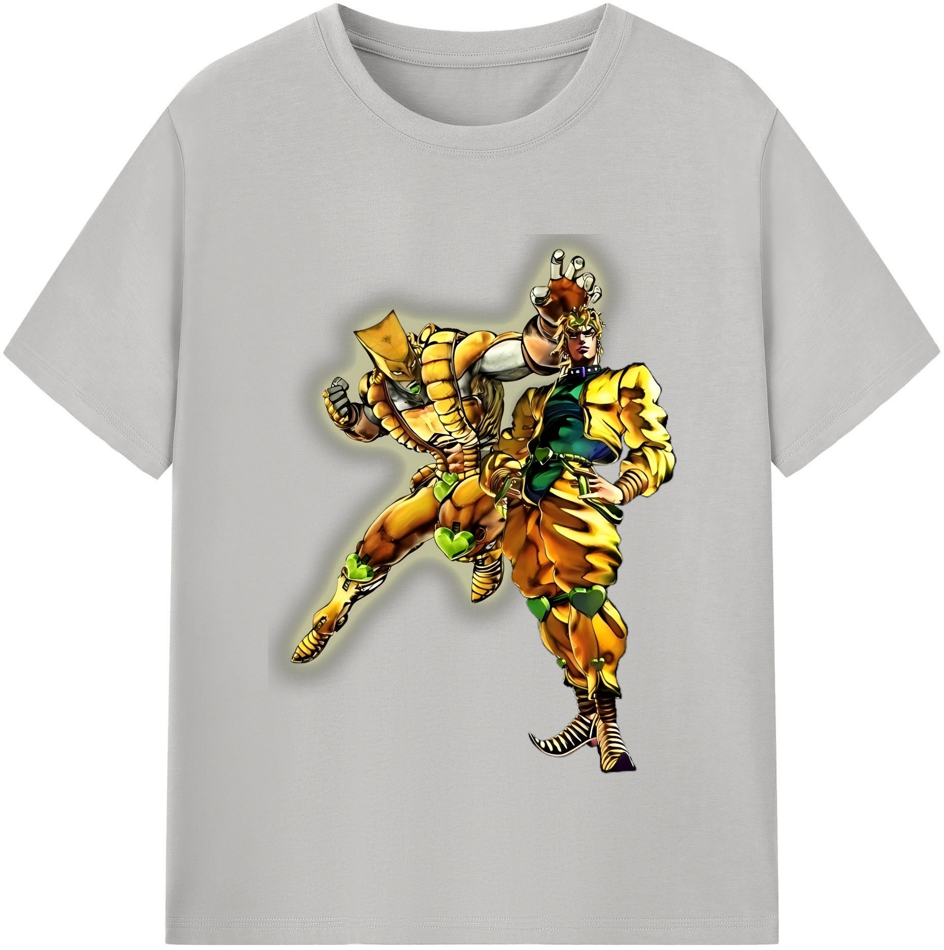 （画像用） ジョジョの奇妙な冒険 ディオ?ブランドー JoJo's Bizarre Adventure Dio Brando レディースカジュアルプリントTシャツ（綿100％）