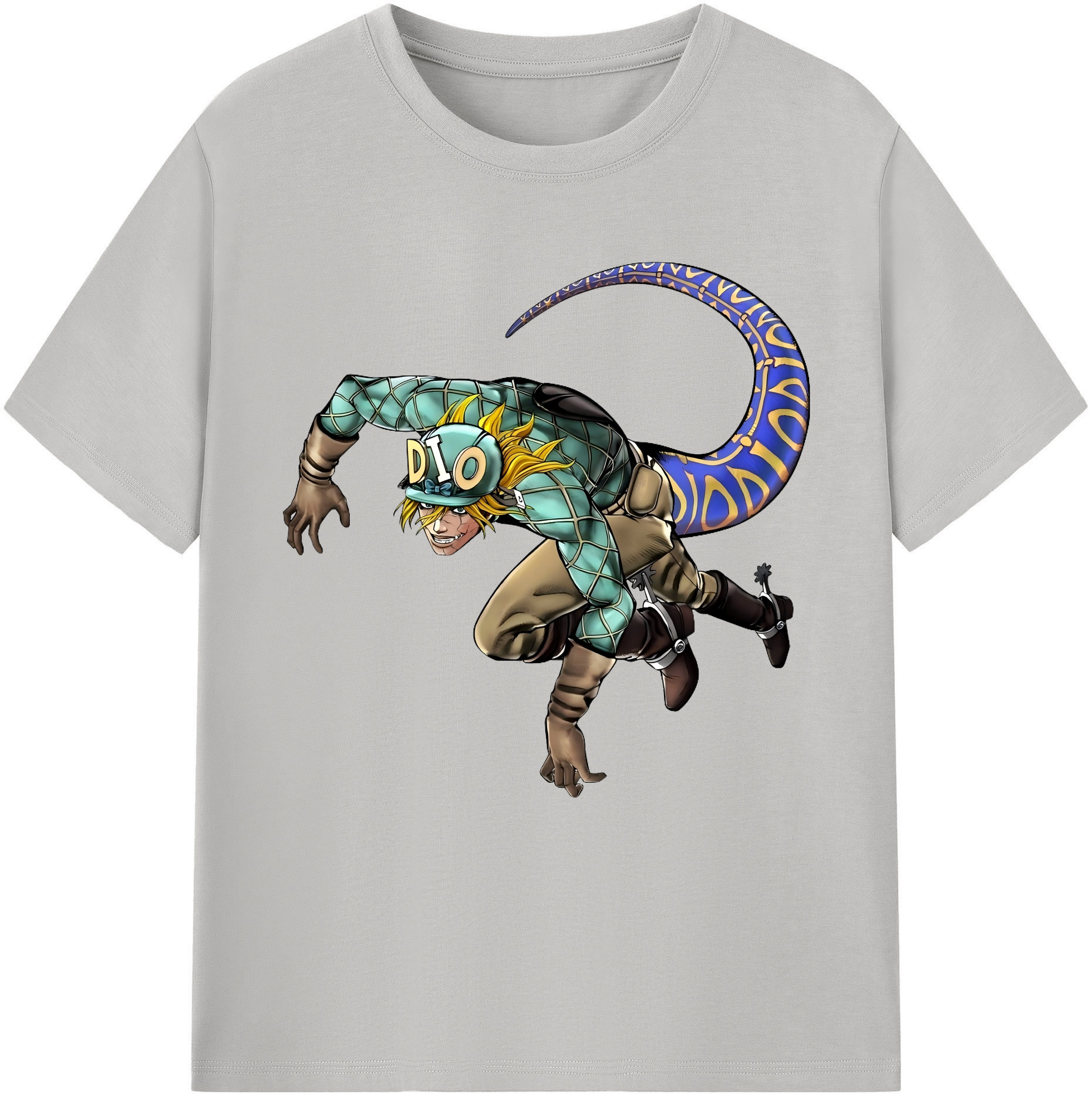 （画像用） ジョジョの奇妙な冒険 ディオ?ブランドー JoJo's Bizarre Adventure Dio Brando レディースカジュアルプリントTシャツ（綿100％）