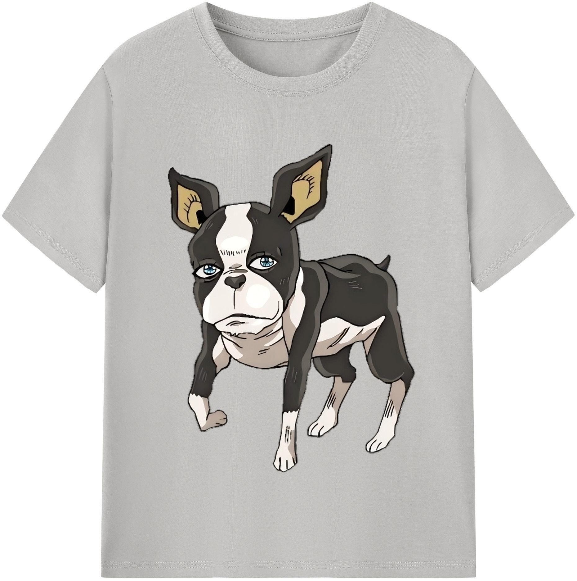 （画像用） ジョジョの奇妙な冒険 イギー JoJo's Bizarre Adventure Iggy レディースカジュアルプリントTシャツ（綿100％）